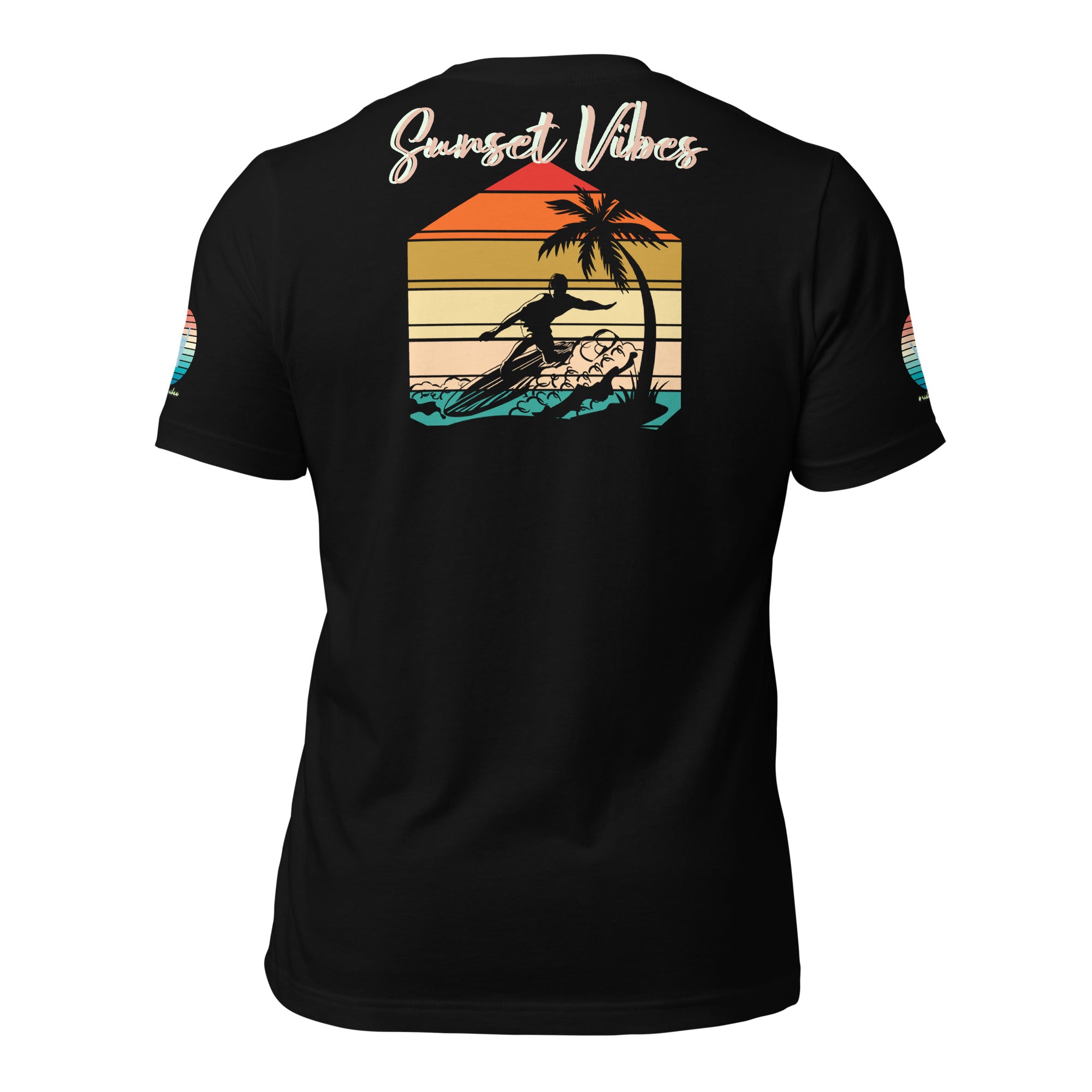 Sunset Vibes Beach Surf Creation 1.0 - Unisex t-shirt Black