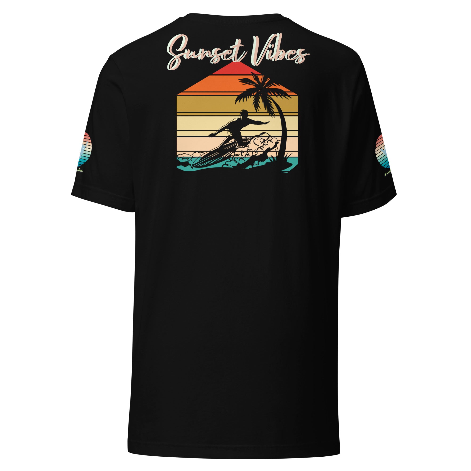Sunset Vibes Beach Surf Creation 1.0 - Unisex t-shirt Black