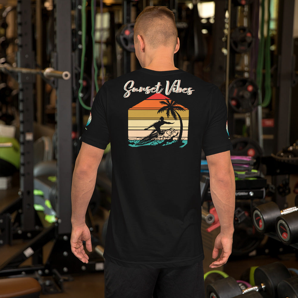 Sunset Vibes Beach Surf Creation 1.0 - Unisex t-shirt Black