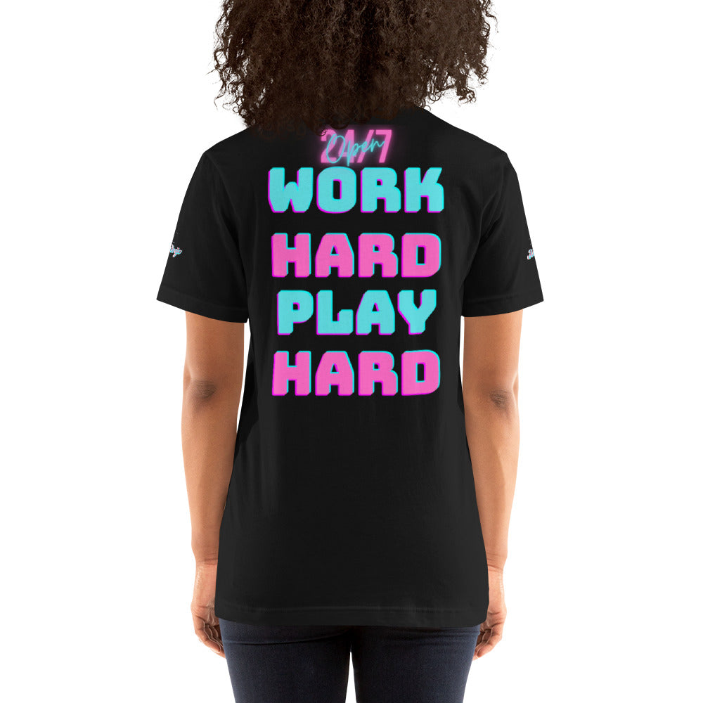 Rich Drip Rich Land Trillionaire Work Hard Play Hard 24/7 - Unisex t-shirt