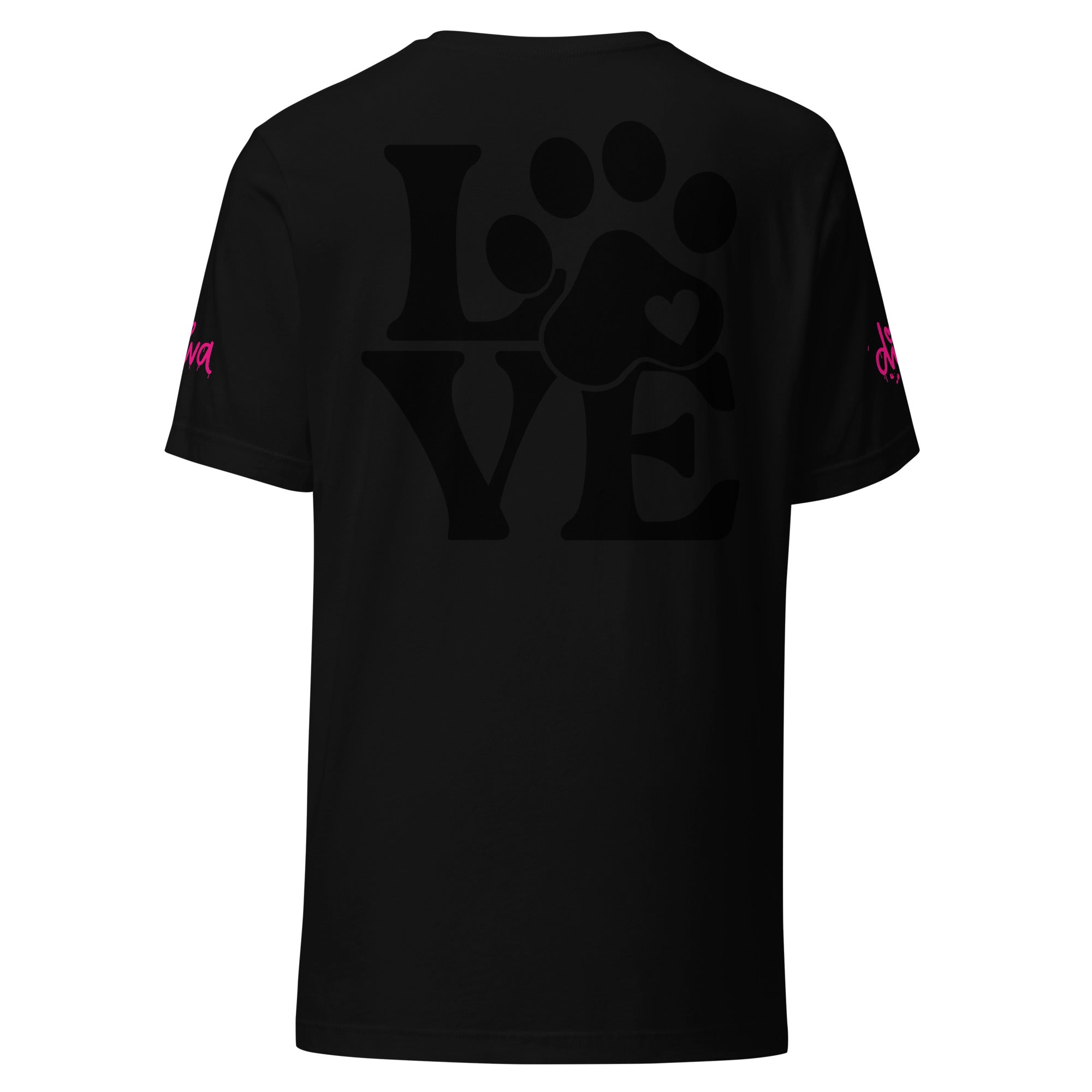 Vineyard Vibes Tropical Pink Print Diva Kiss - Unisex t-shirt Black