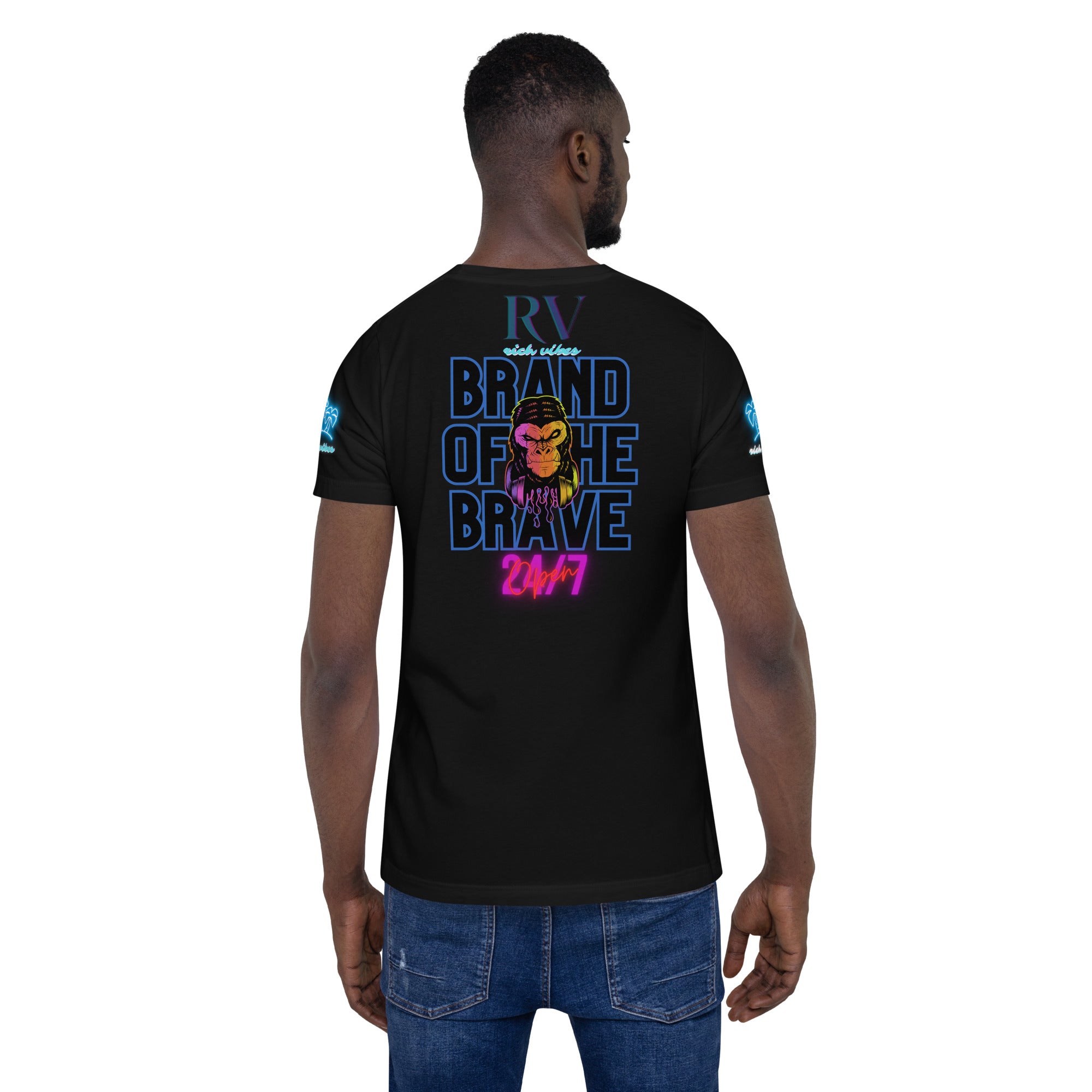 RV Rich Drip Brand Of The Brave Windy Palms White Motor Sport - Unisex t-shirt Black