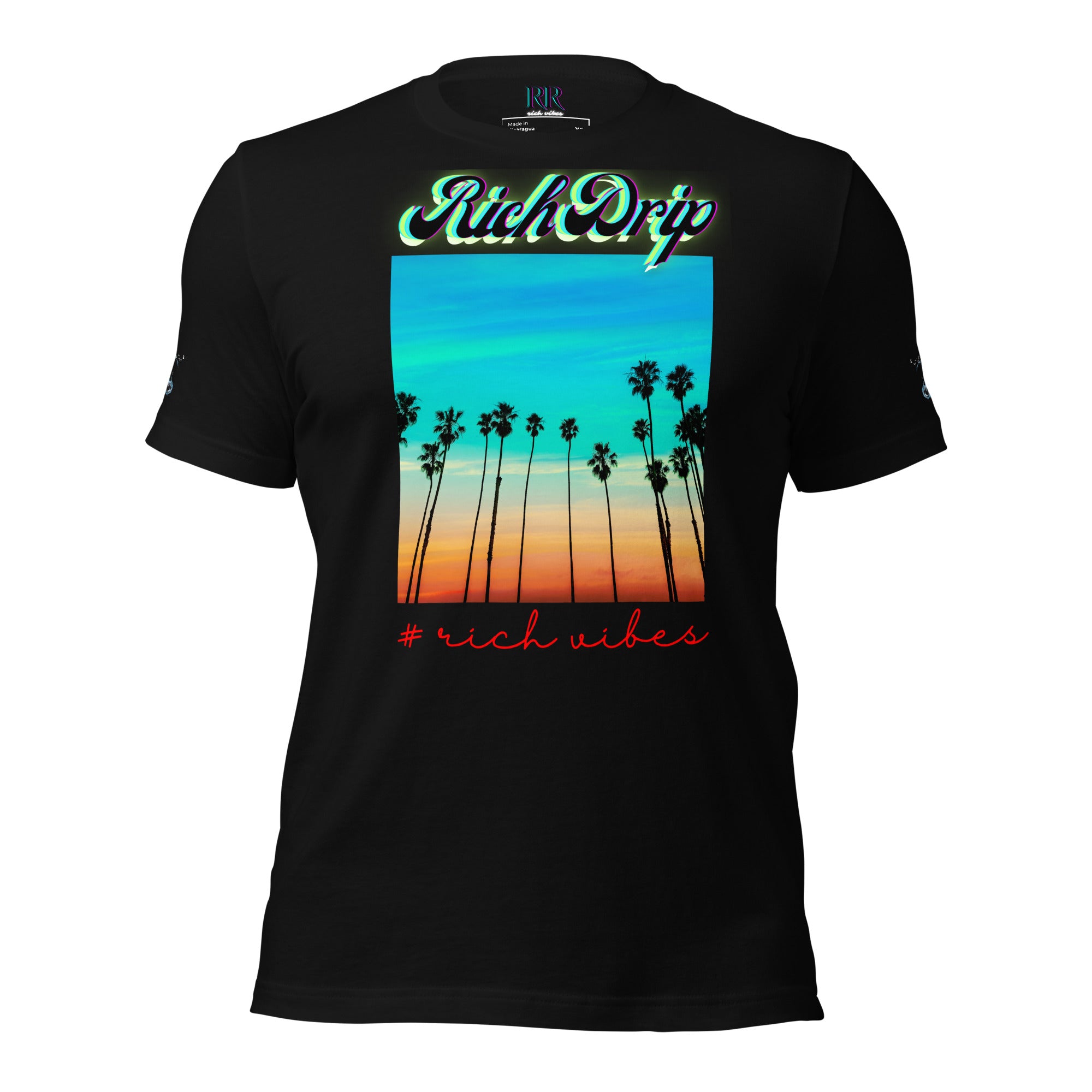RV Rich Drip Multi Colored Beach Sunset Drip - Unisex t-shirt