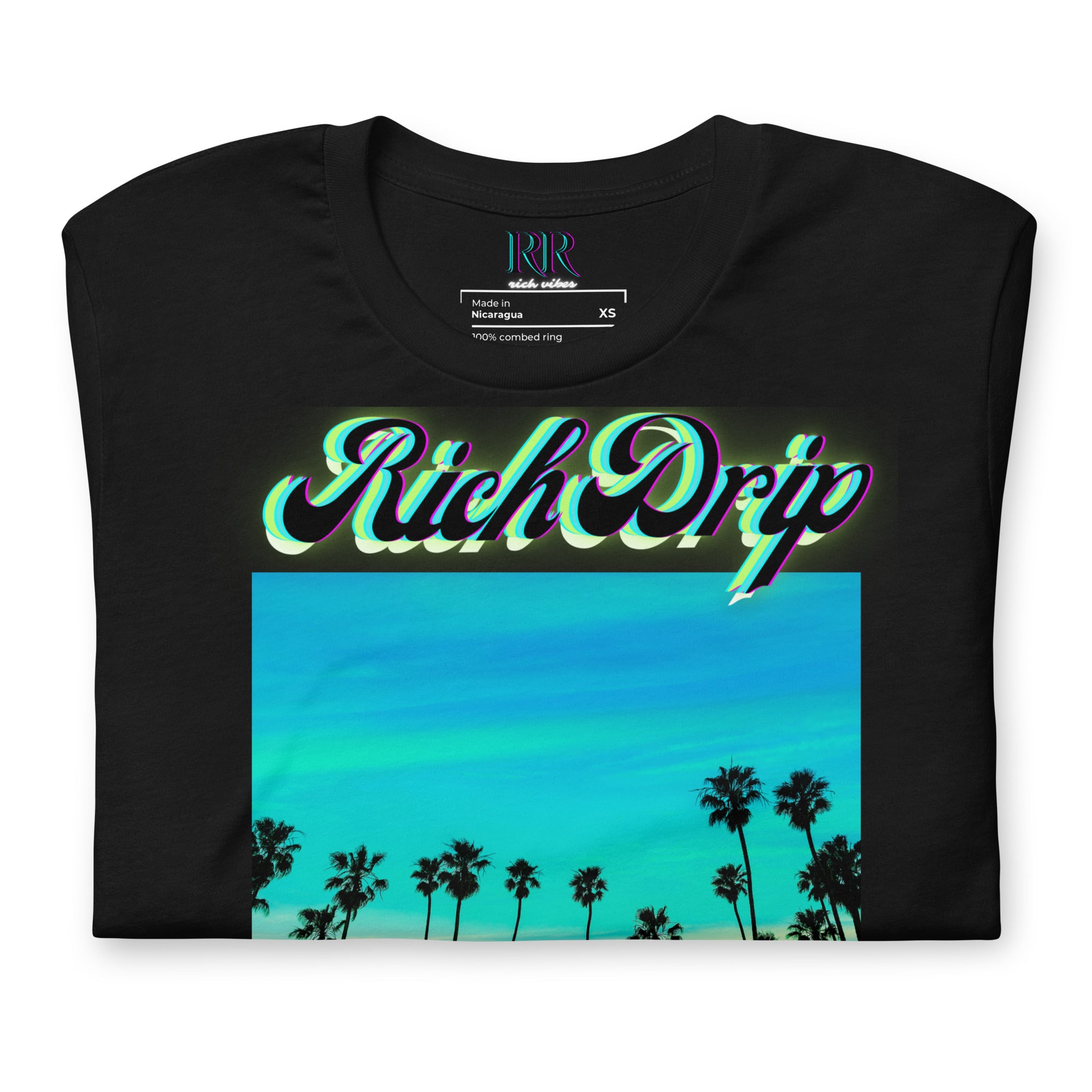 RV Rich Drip Multi Colored Beach Sunset Drip - Unisex t-shirt
