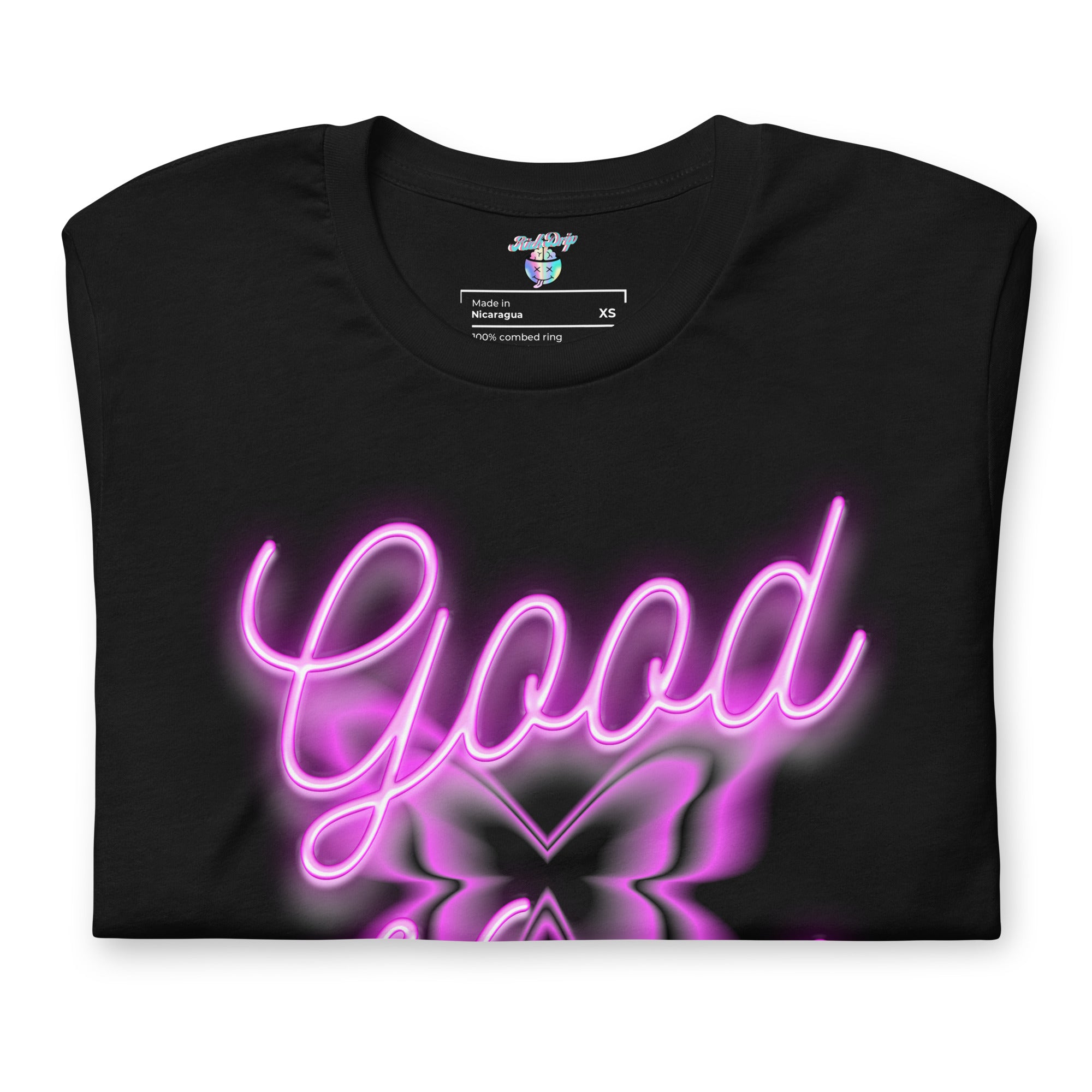 Rich Good Vibes Purple ButterFly "Enjoy Every Moment" - Unisex t-shirt