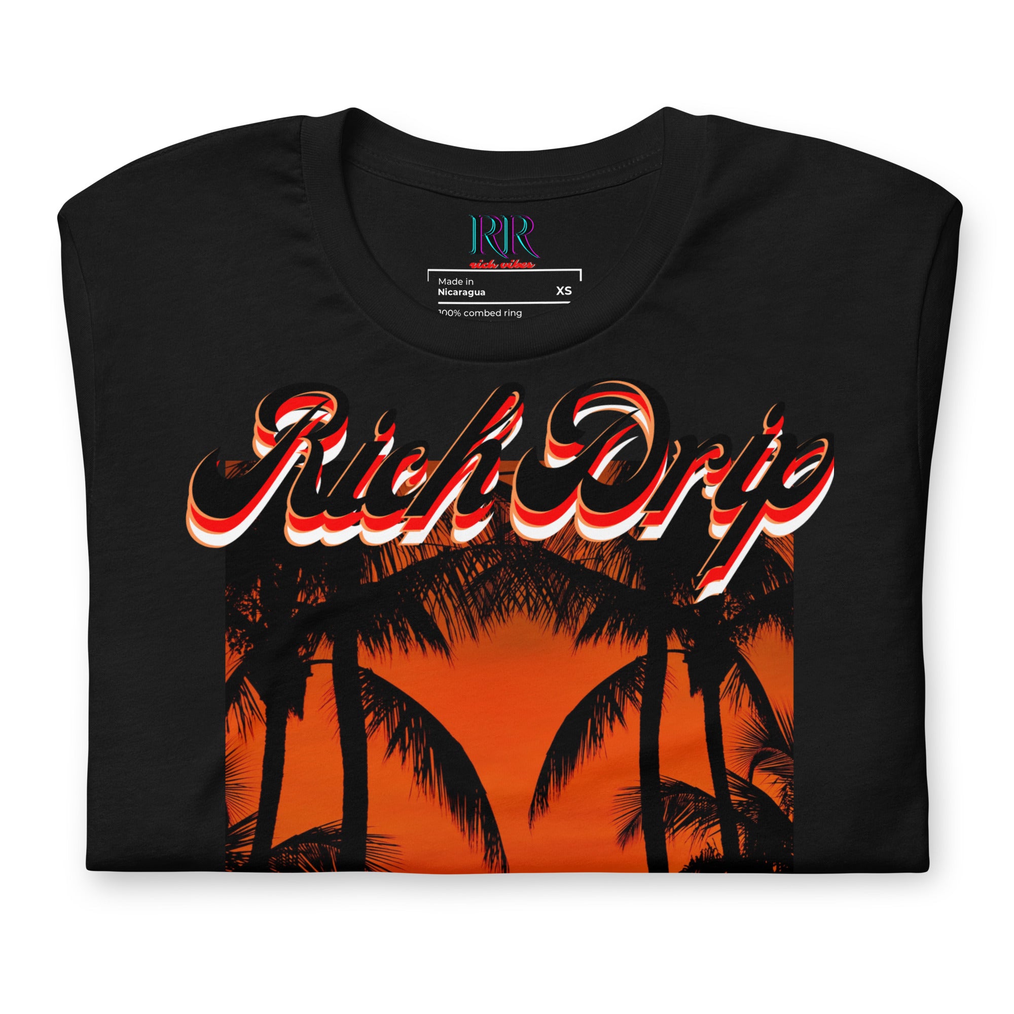 RV5 Red Sunset Squared Circle - Unisex Staple T-Shirt | Bella + Canvas 3001