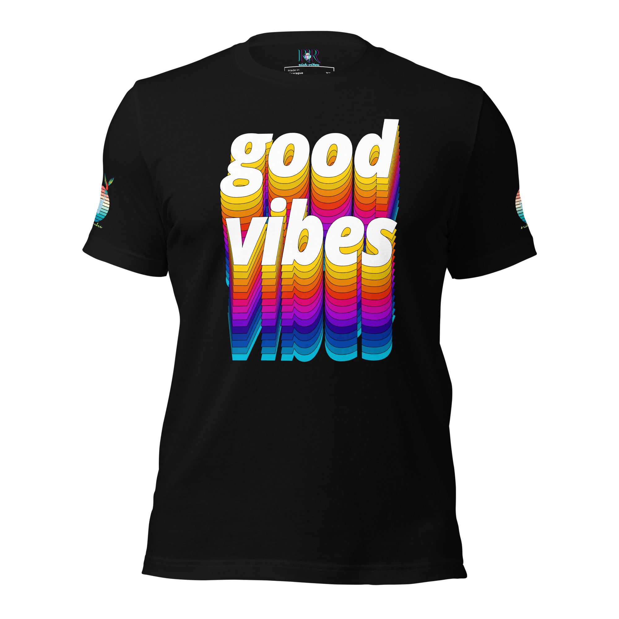 Rich Drip Good Vibes Multi Colored Circle - Unisex t-shirt
