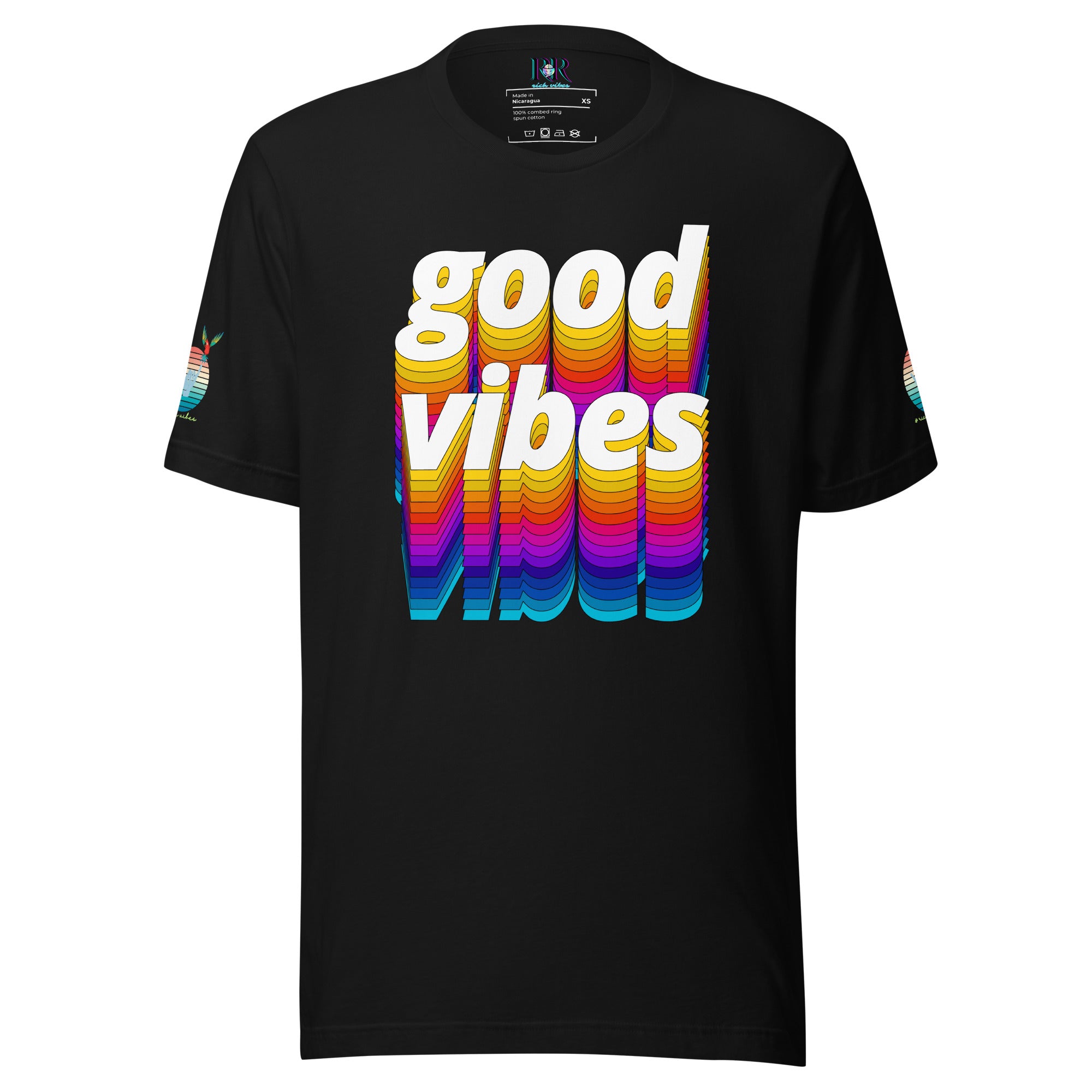 Rich Drip Good Vibes Multi Colored Circle - Unisex t-shirt