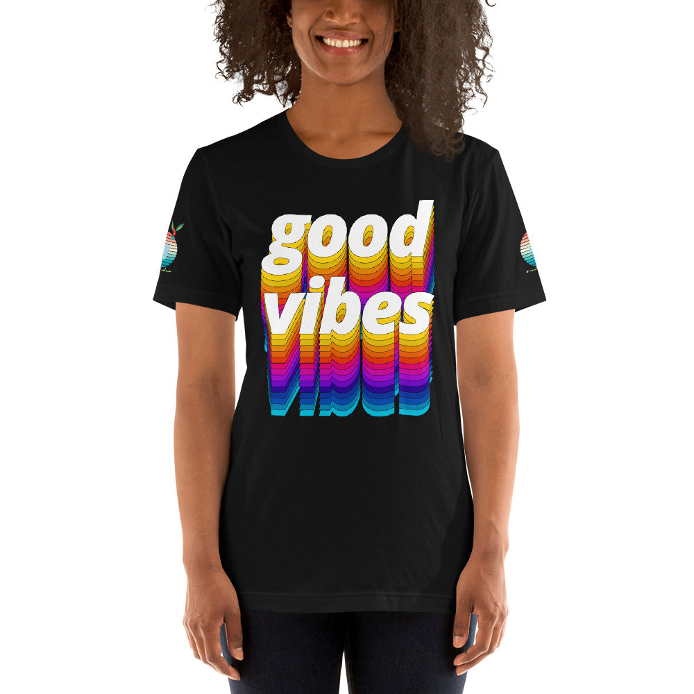 Rich Drip Good Vibes Multi Colored Circle - Unisex t-shirt