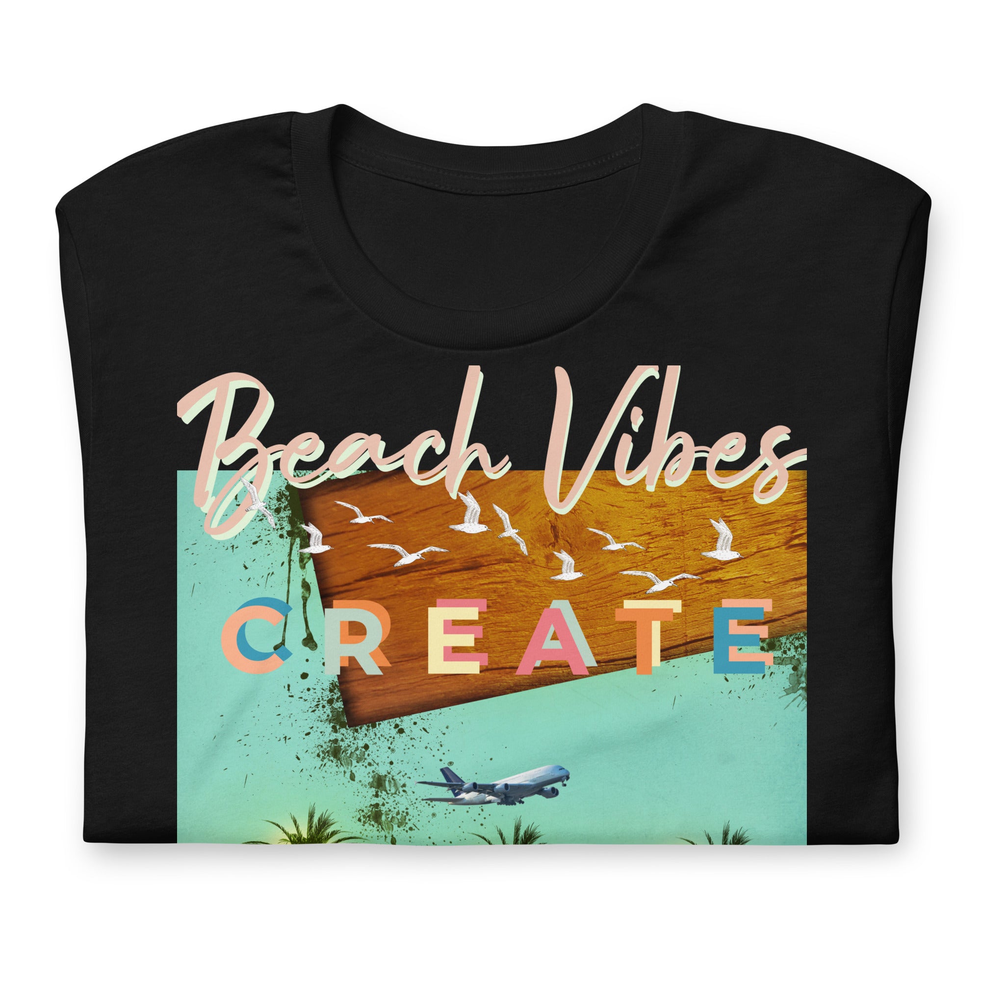Sunset Vibes Beach Surf Creation 1.0 - Unisex t-shirt Black