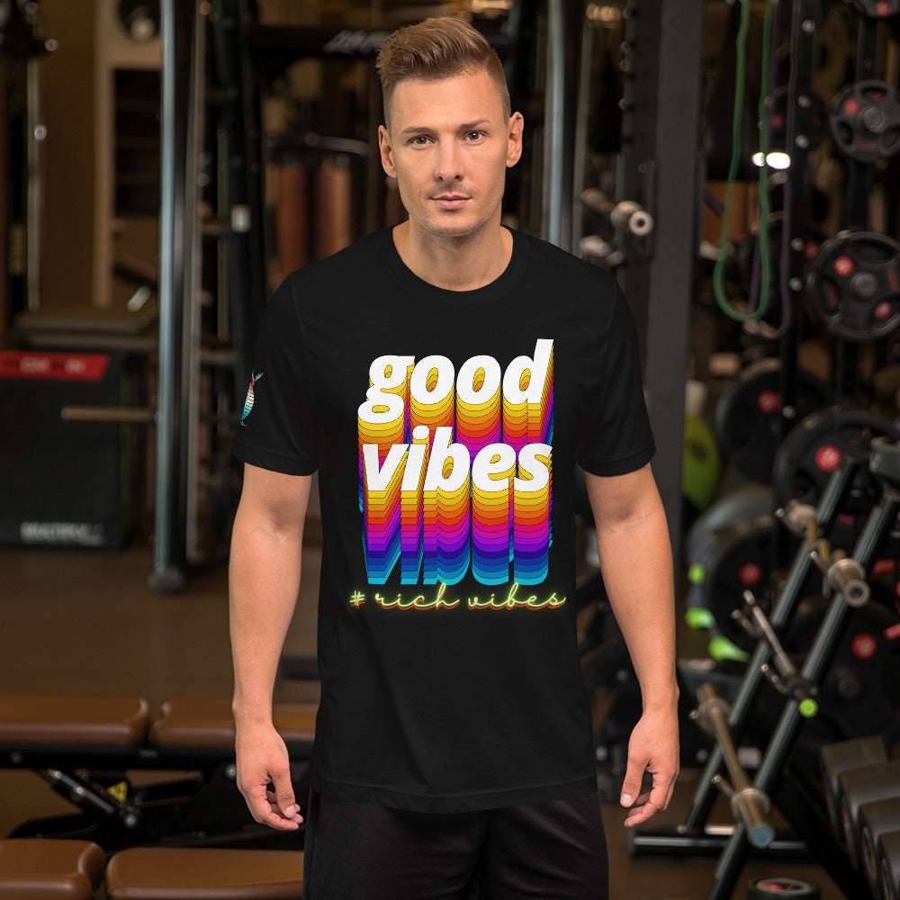 Rich Drip Good Vibes Multi Colored Circle 1.0 - Unisex t-shirt
