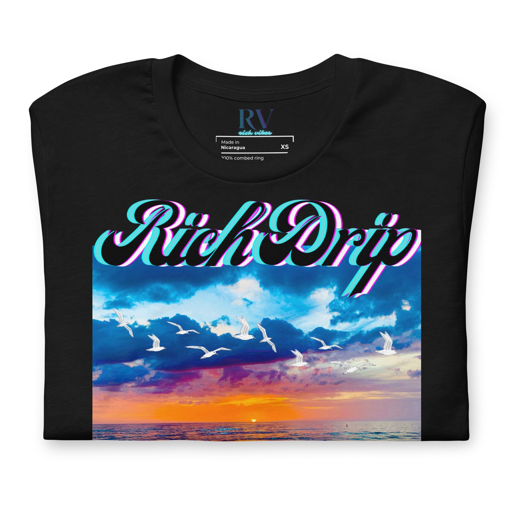 Rich Drip Str8 Good Vibes Blue Sunset - SubUnisex t-shirt