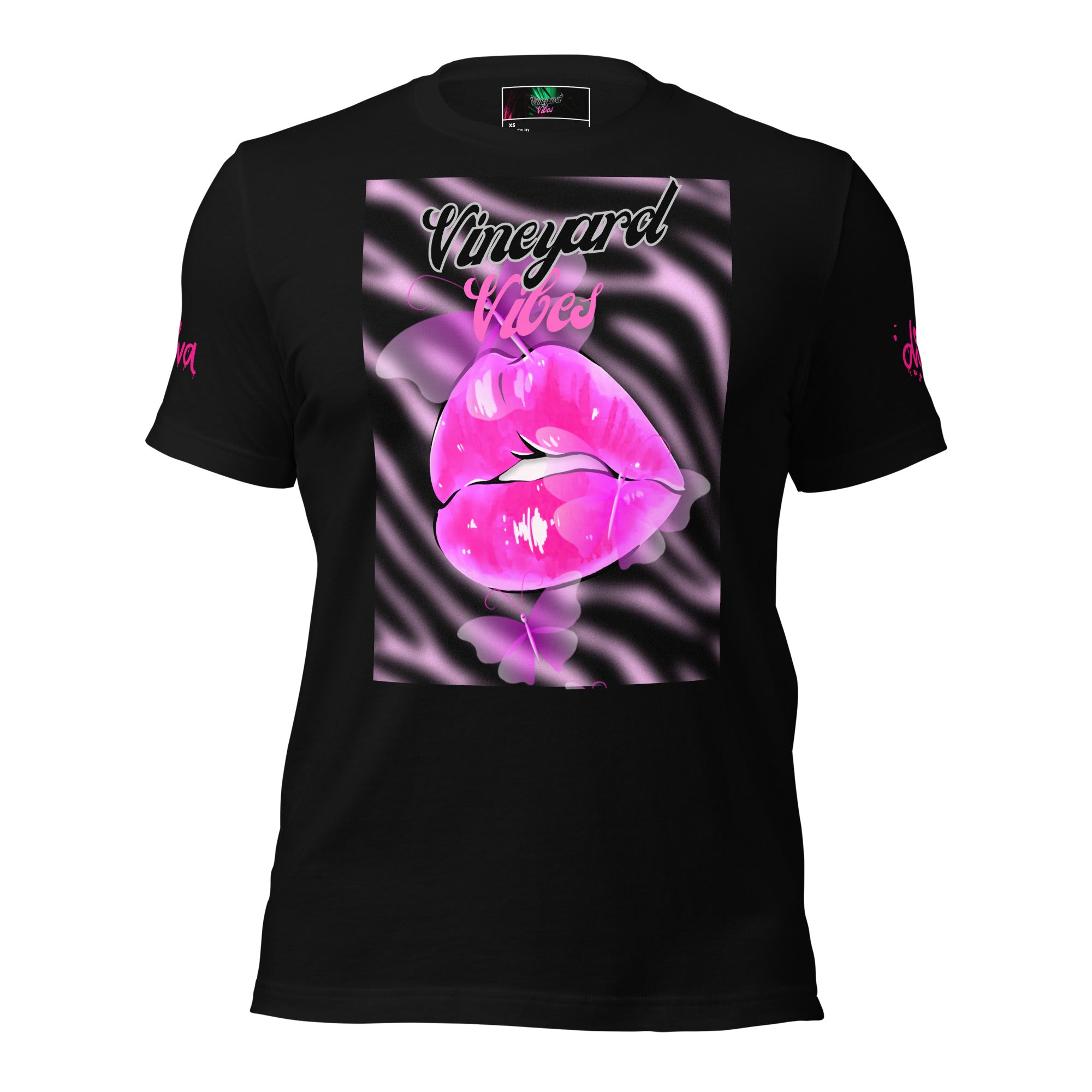 Vineyard Vibes Pink Print Diva Kiss - Unisex t-shirt