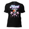 Rich Vibes Miami Pink Palm Afro Diva Drip Print - Unisex t-shirt Black