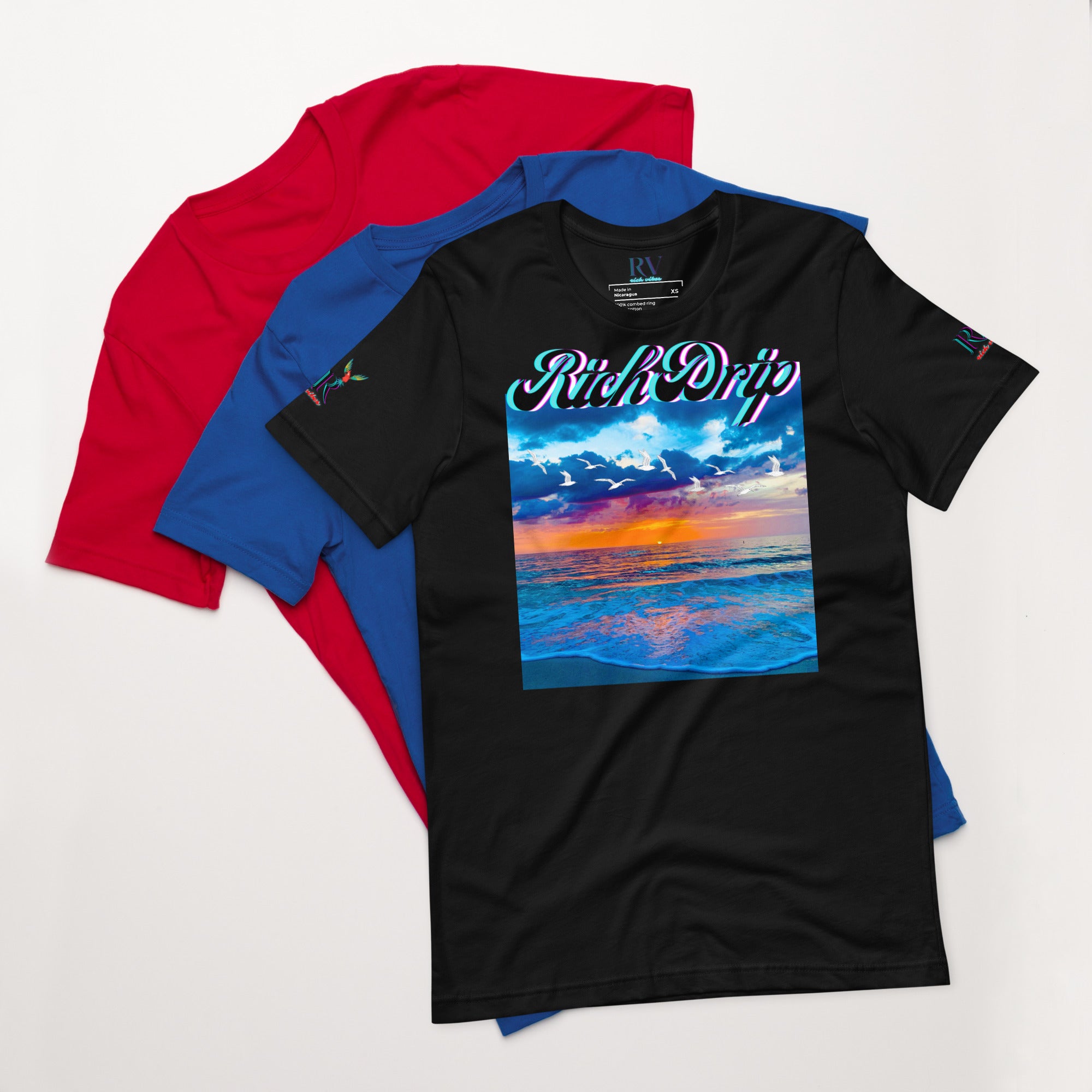 Rich Drip Str8 Good Vibes Blue Sunset - SubUnisex t-shirt