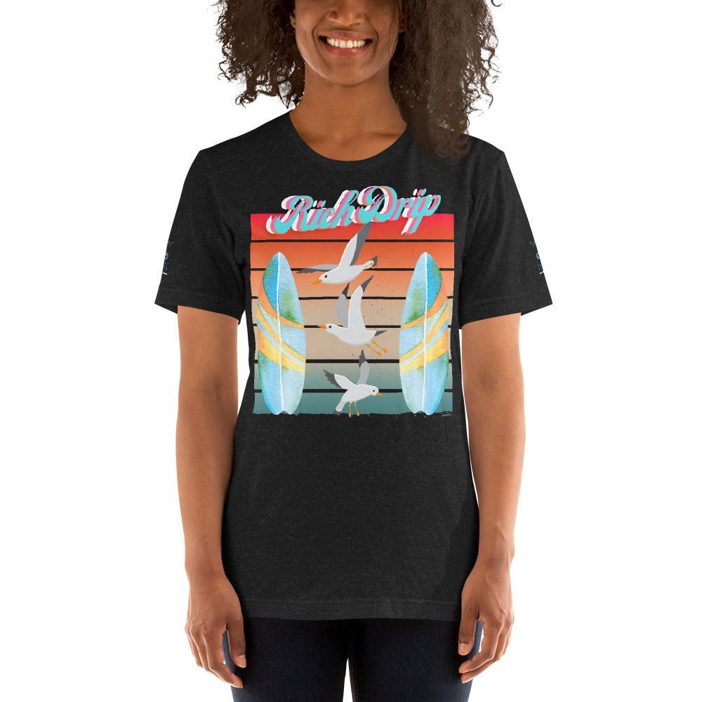Rich Drip Surf Board Walk - Unisex t-shirt