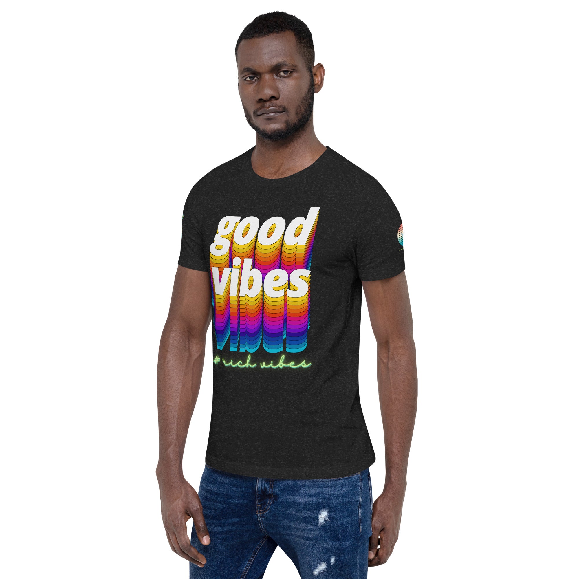 Rich Drip Good Vibes Multi Colored Circle 1.0 - Unisex t-shirt Royal Blue