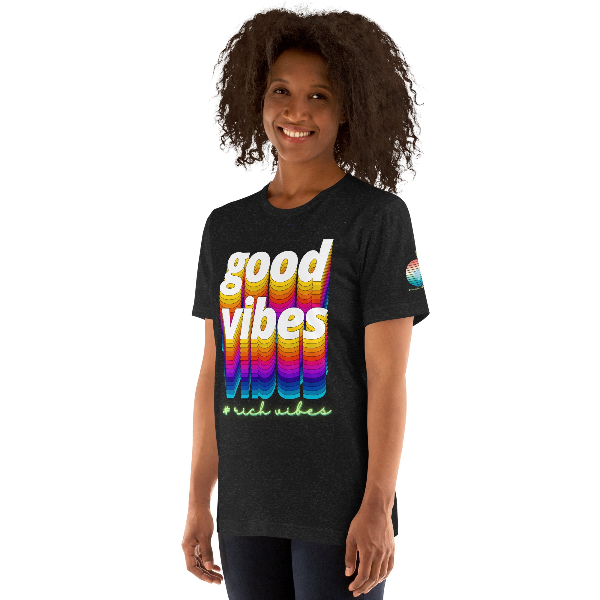 Rich Drip Good Vibes Multi Colored Circle 1.0 - Unisex t-shirt Royal Blue