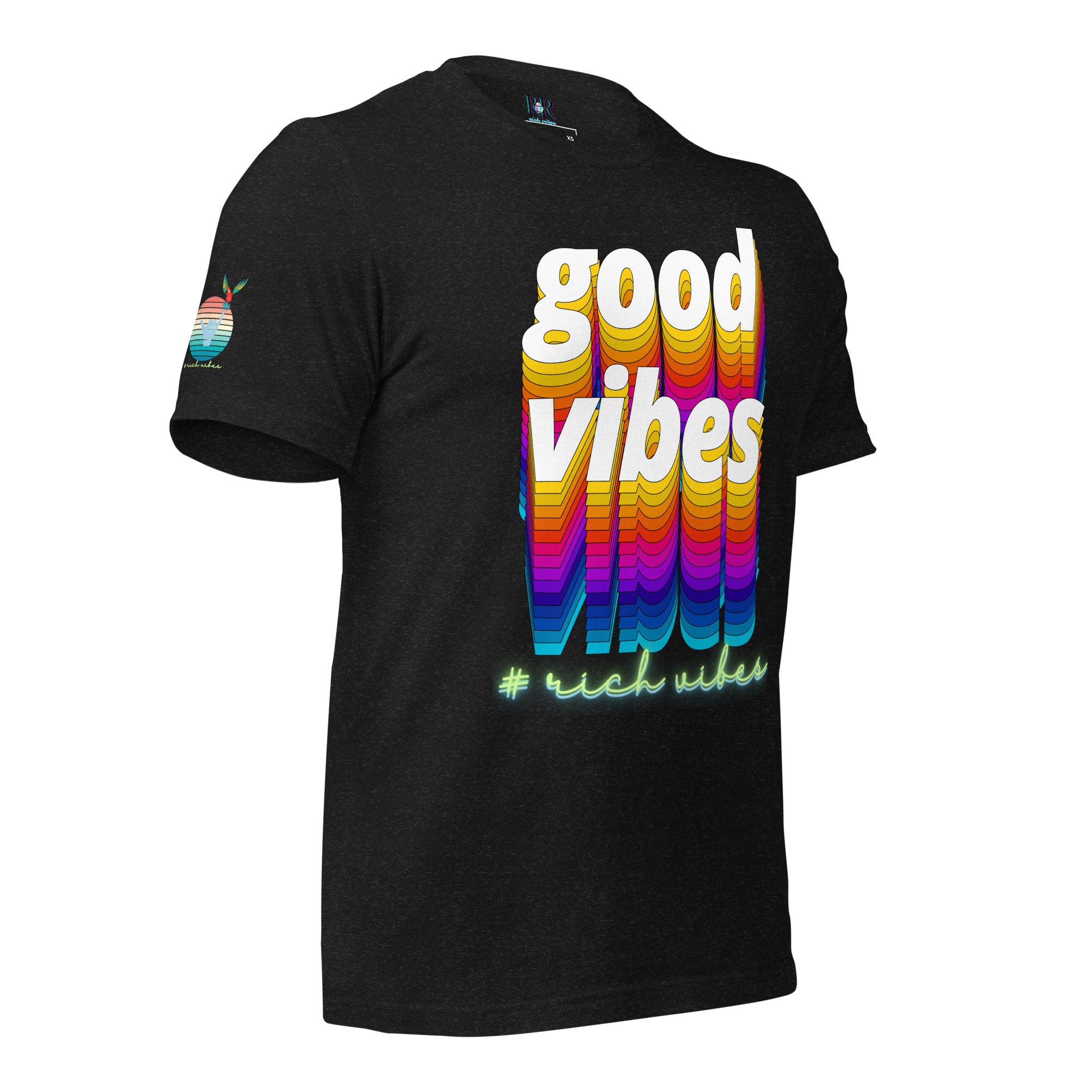 Rich Drip Good Vibes Multi Colored Circle 1.0 - Unisex t-shirt Grey