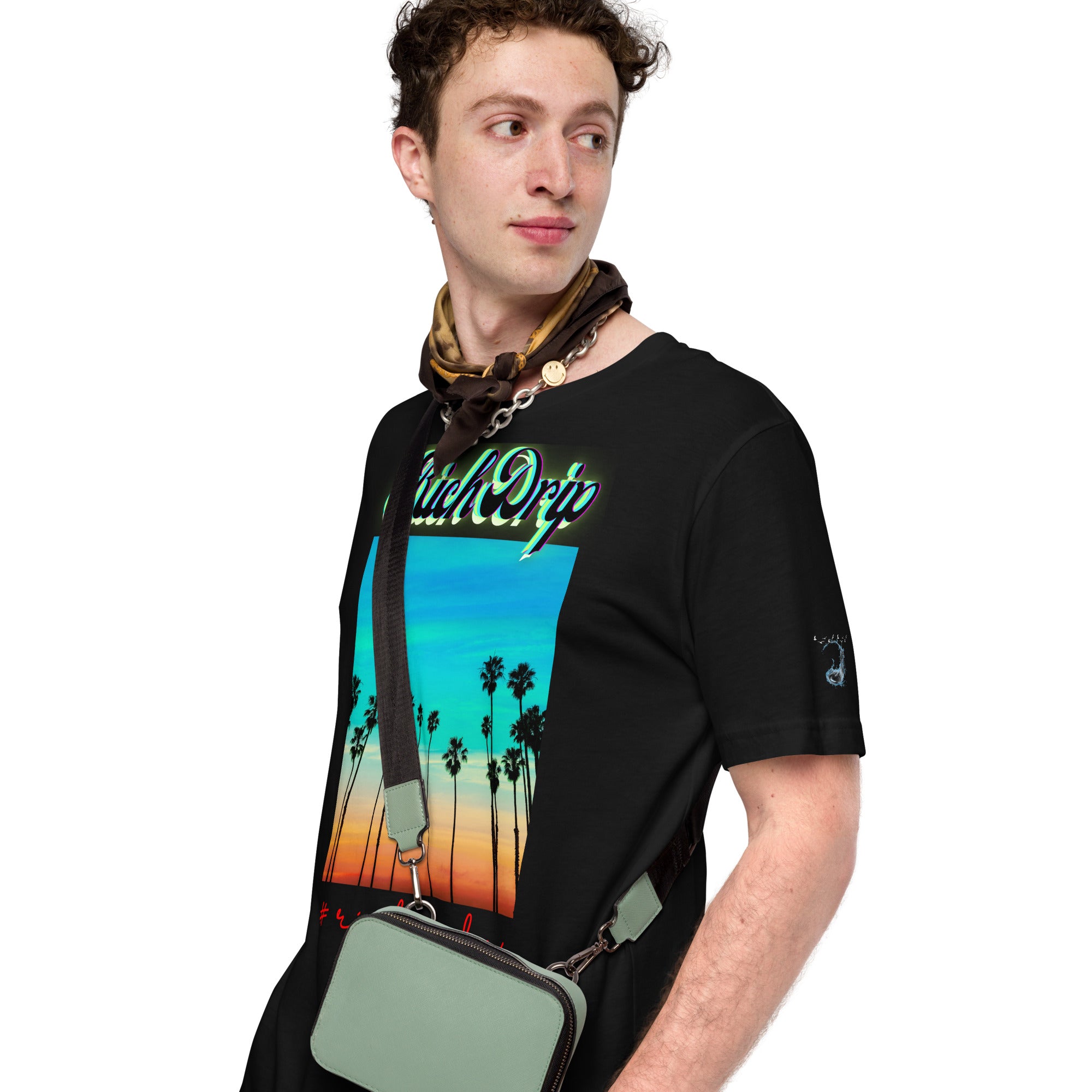 RV Rich Drip Multi Colored Beach Sunset Drip - Unisex t-shirt