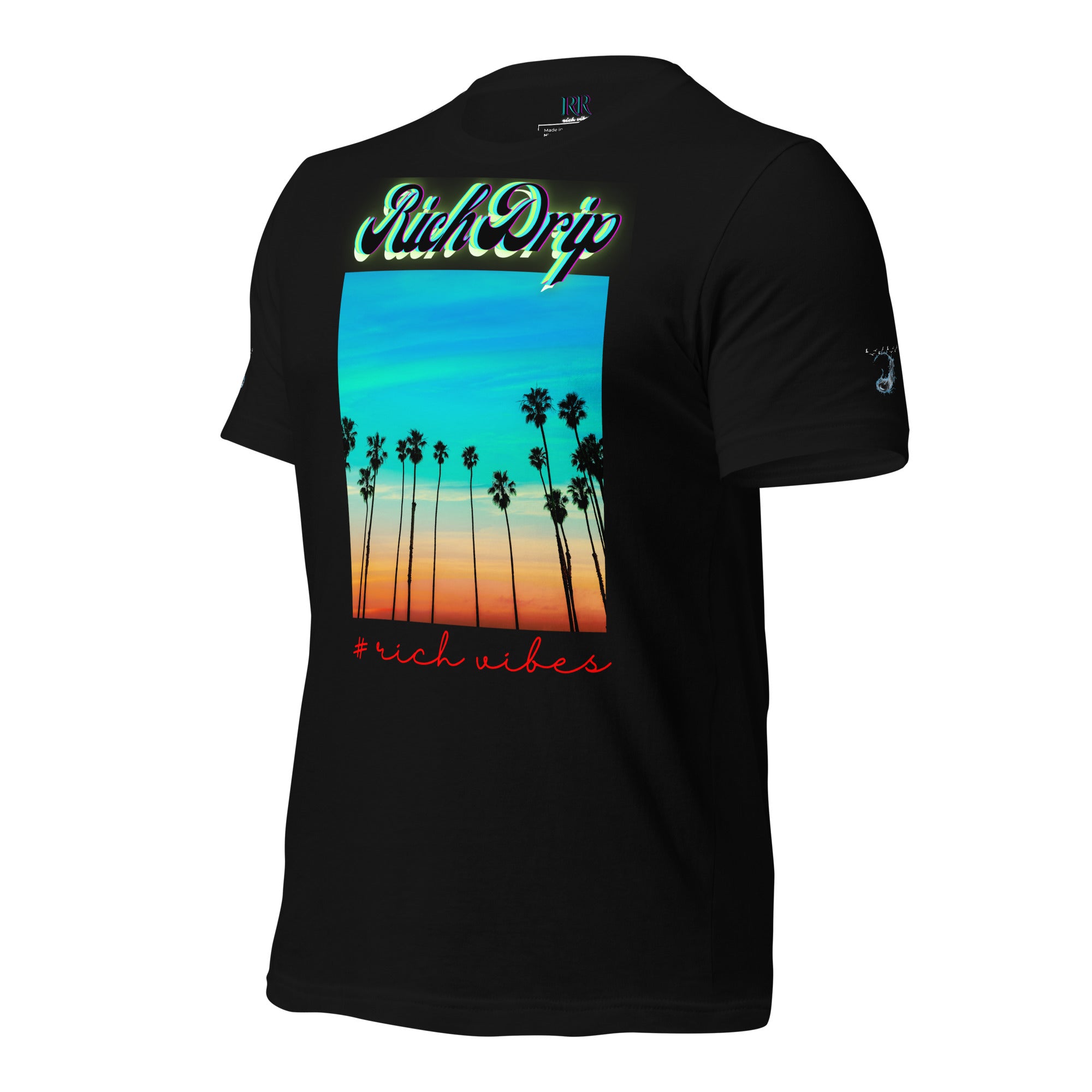 RV Rich Drip Multi Colored Beach Sunset Drip - Unisex t-shirt