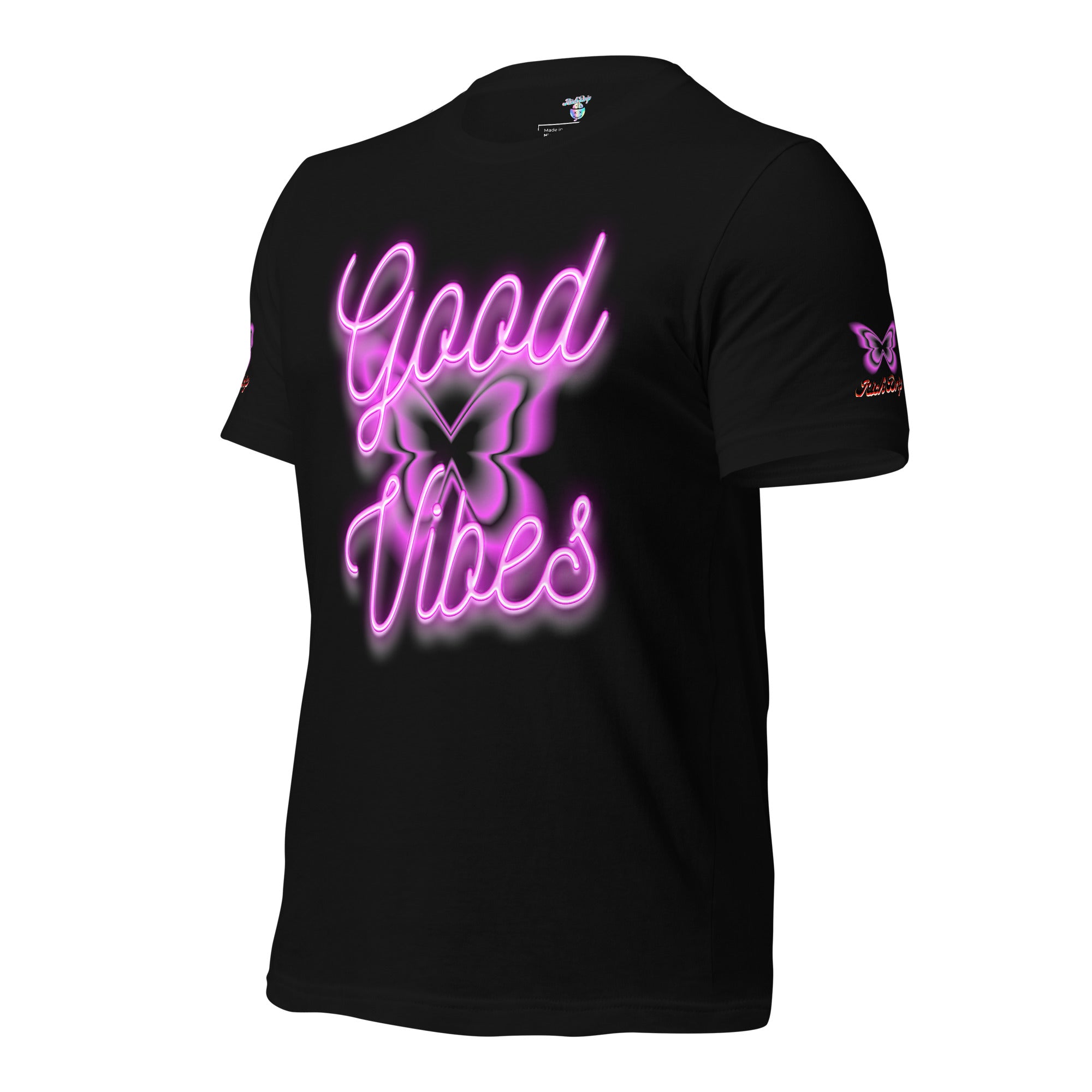 Rich Good Vibes Purple ButterFly "Enjoy Every Moment" - Unisex t-shirt