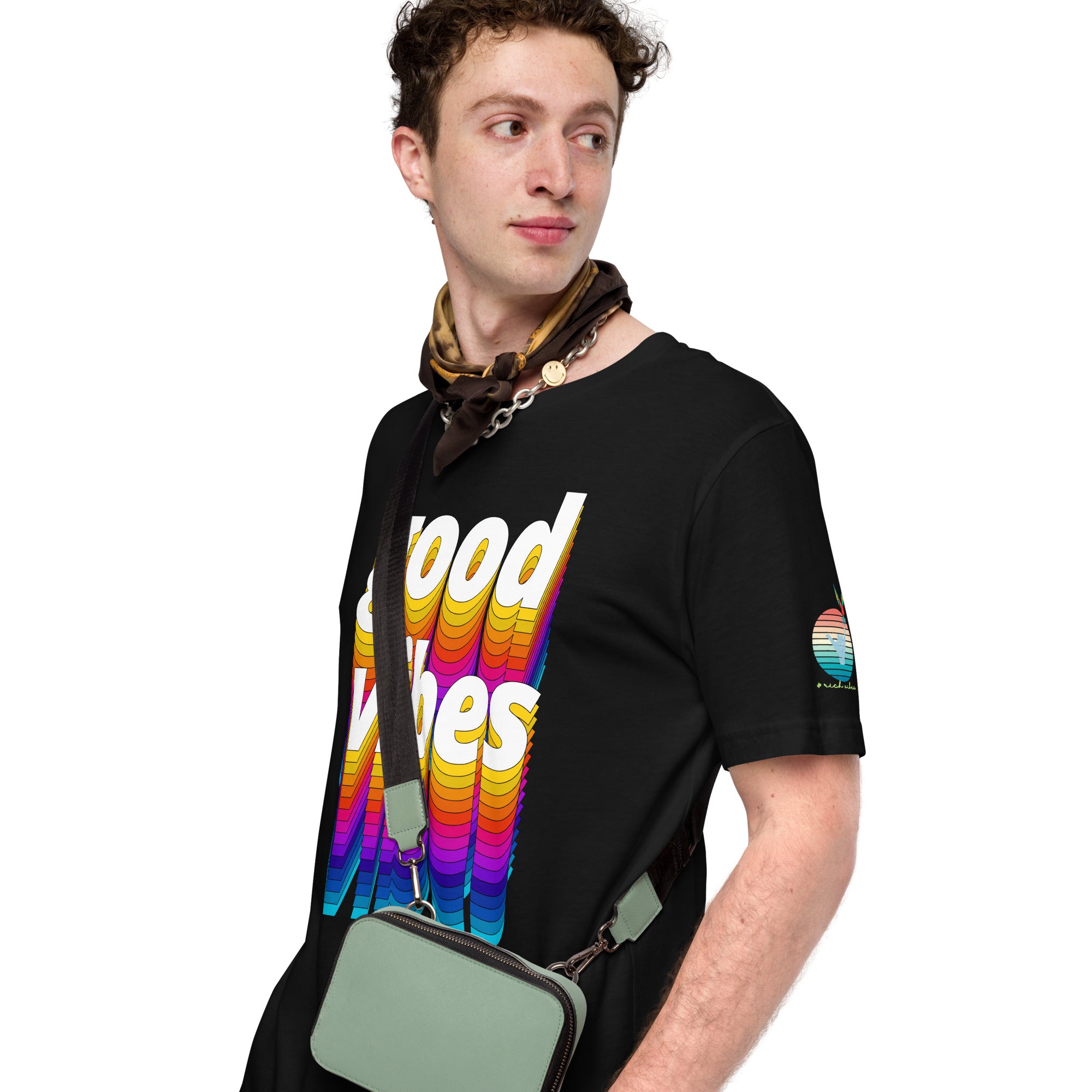 Rich Drip Good Vibes Multi Colored Circle - Unisex t-shirt