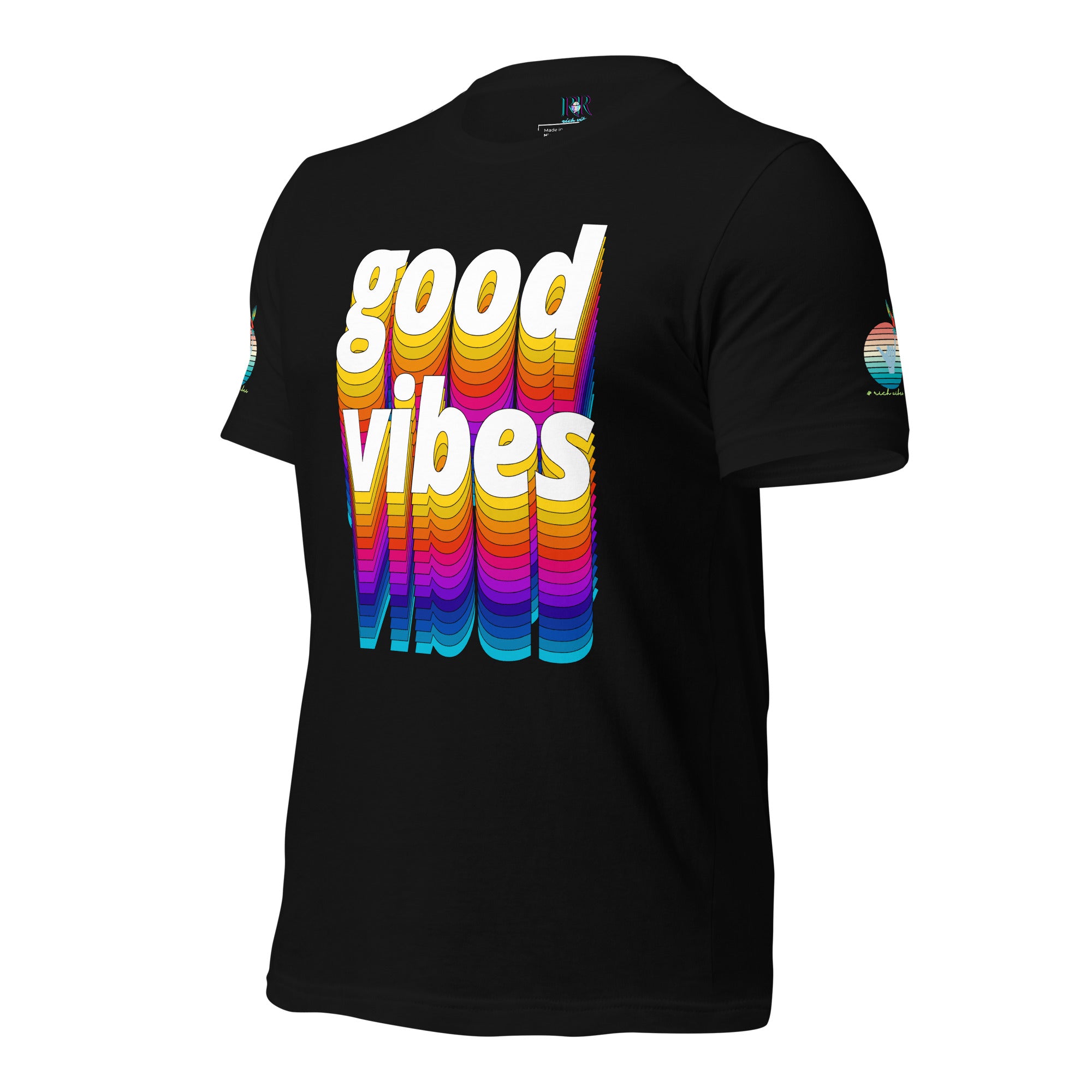 Rich Drip Good Vibes Multi Colored Circle - Unisex t-shirt
