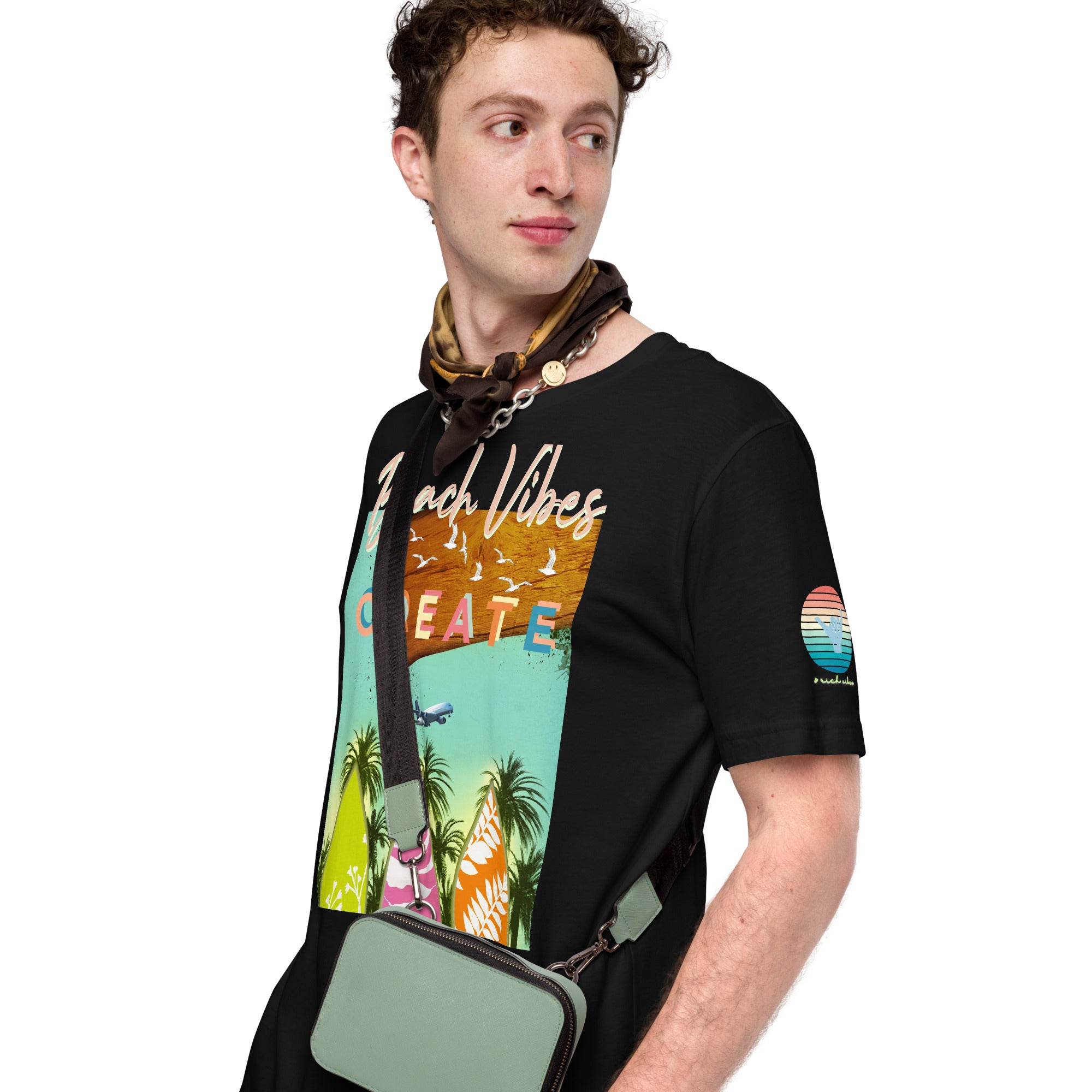 Sunset Vibes Beach Surf Creation 1.0 - Unisex t-shirt Black