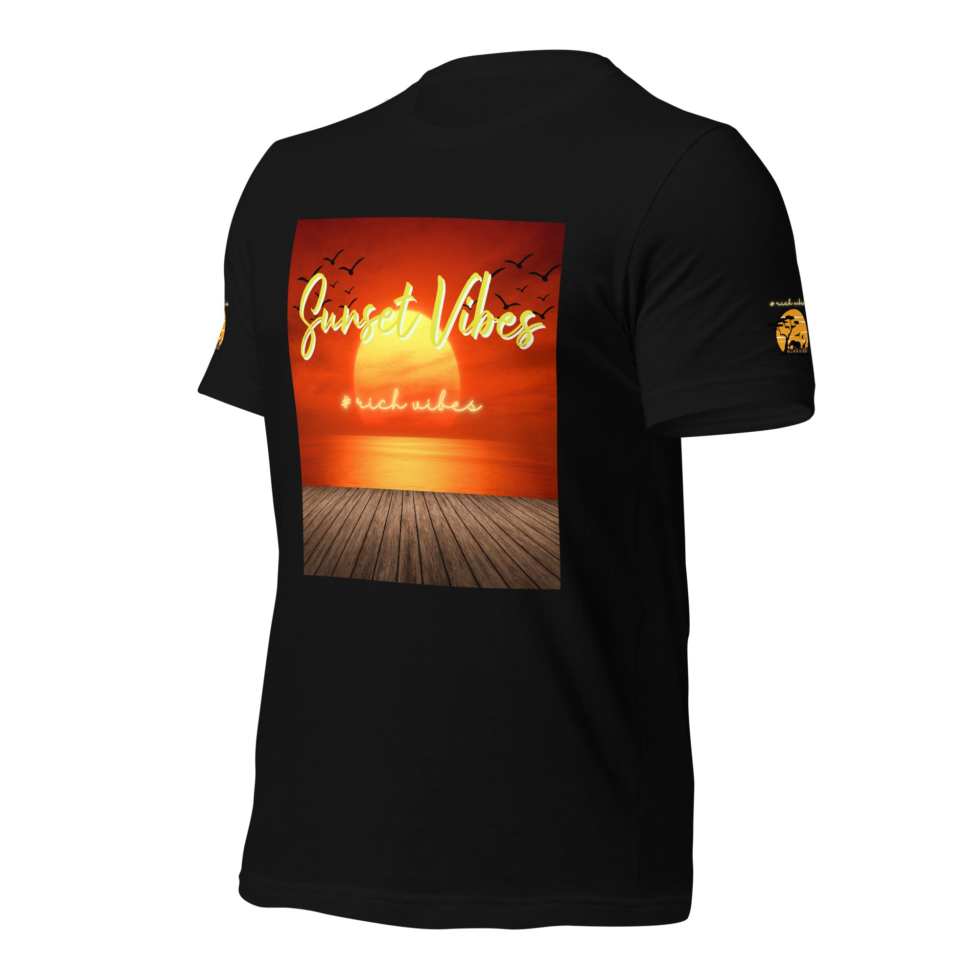 Rich Vibes Africa Sunset Vibes - Unisex t-shirt Black