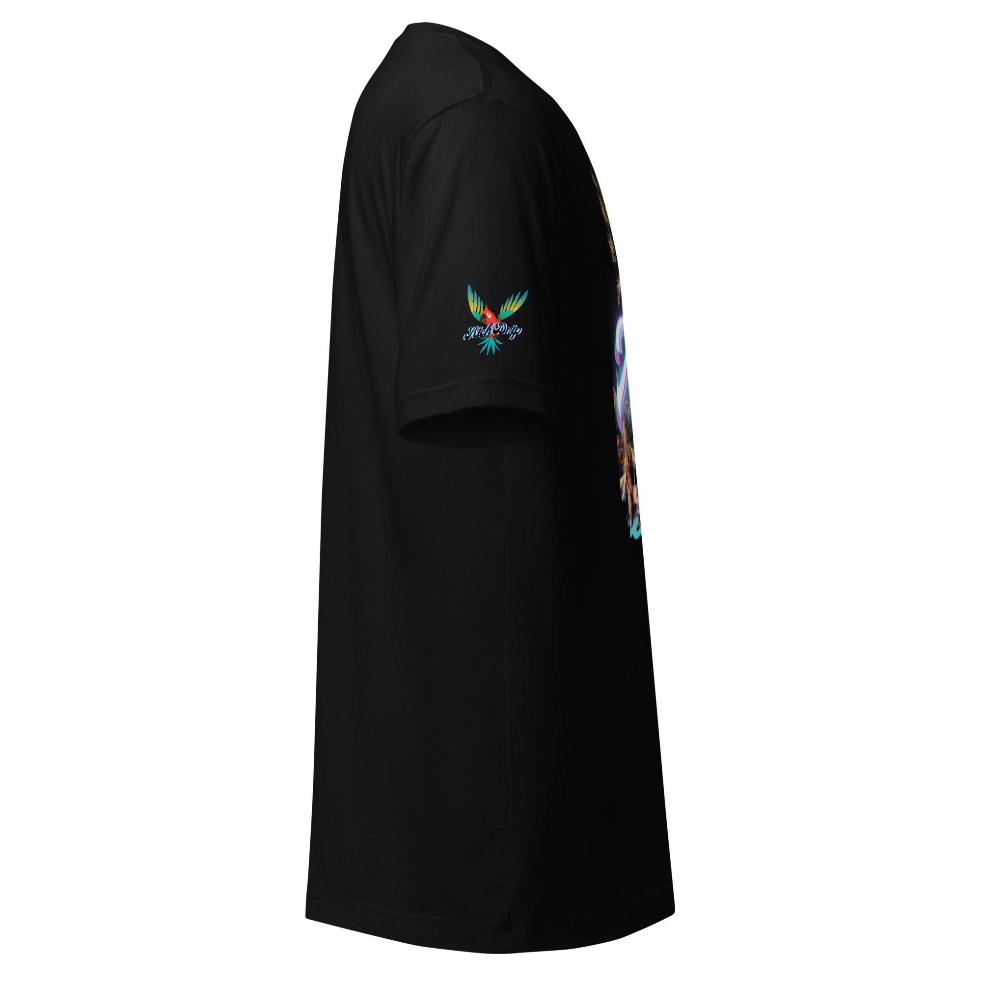 RV Rich Drip Miami Palm Tree Silhouette Black - Unisex t-shirt