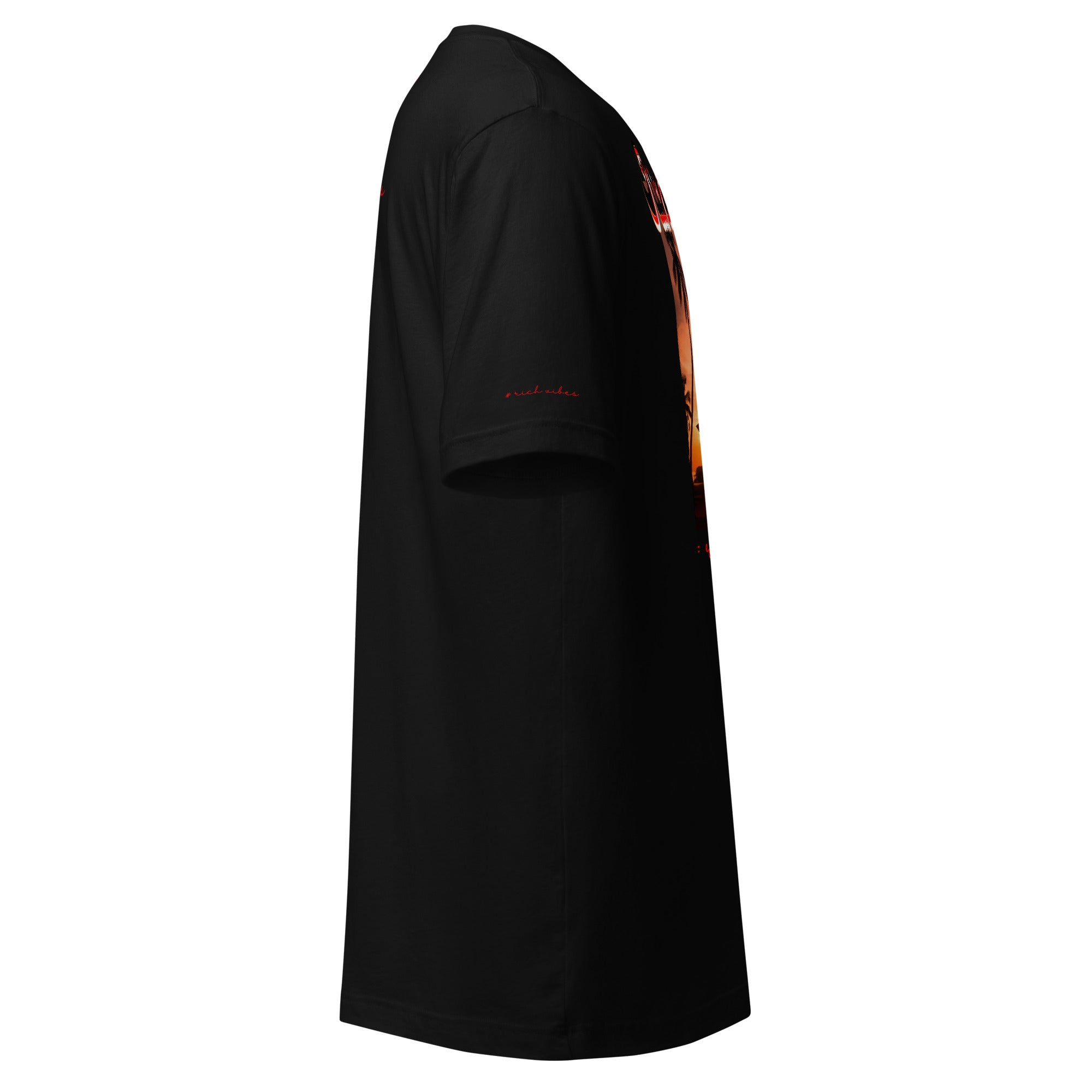 RV5 Red Sunset Palm Tree Silhouette - Unisex Staple T-Shirt | Bella + Canvas 3001