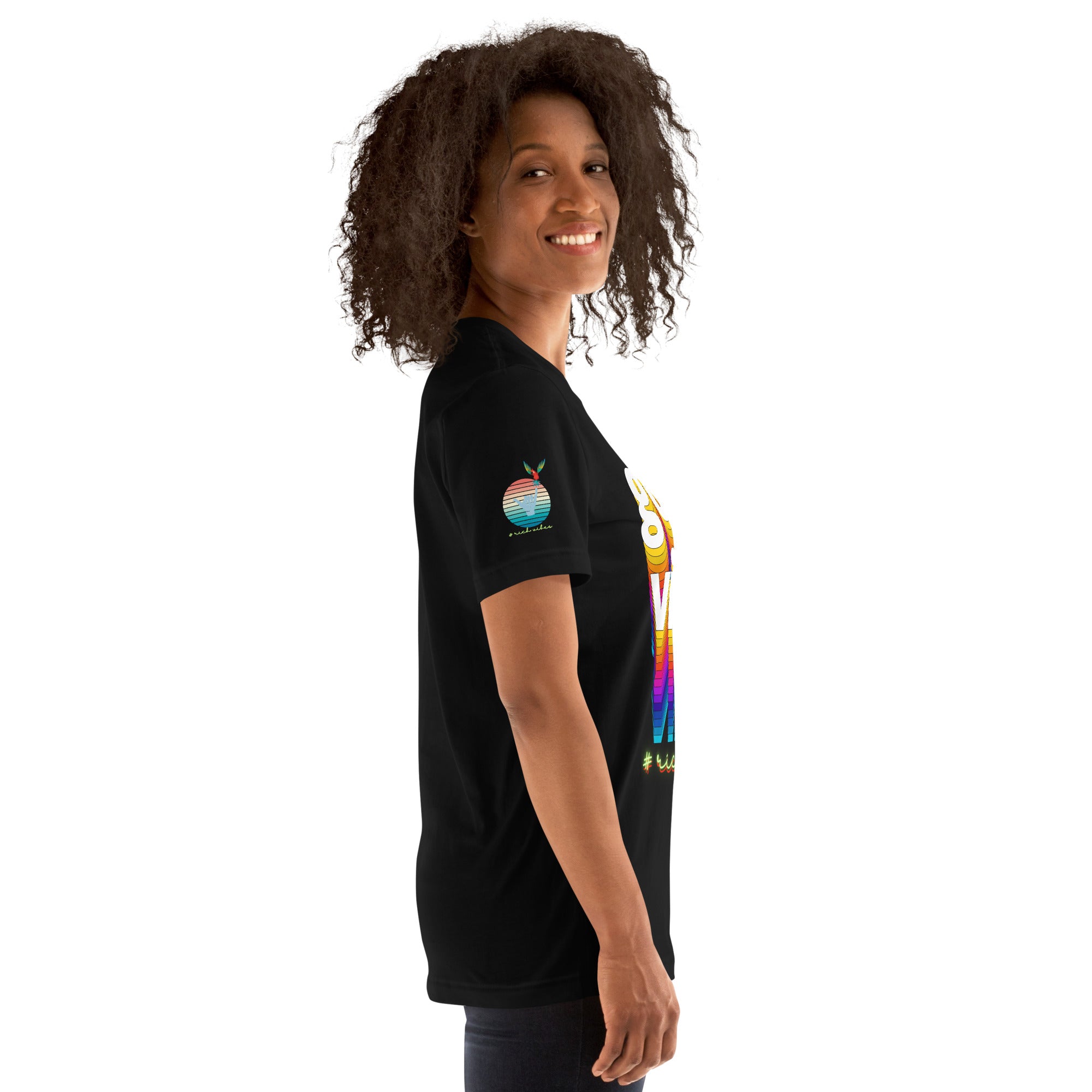 Rich Drip Good Vibes Multi Colored Circle 1.0 - Unisex t-shirt Black