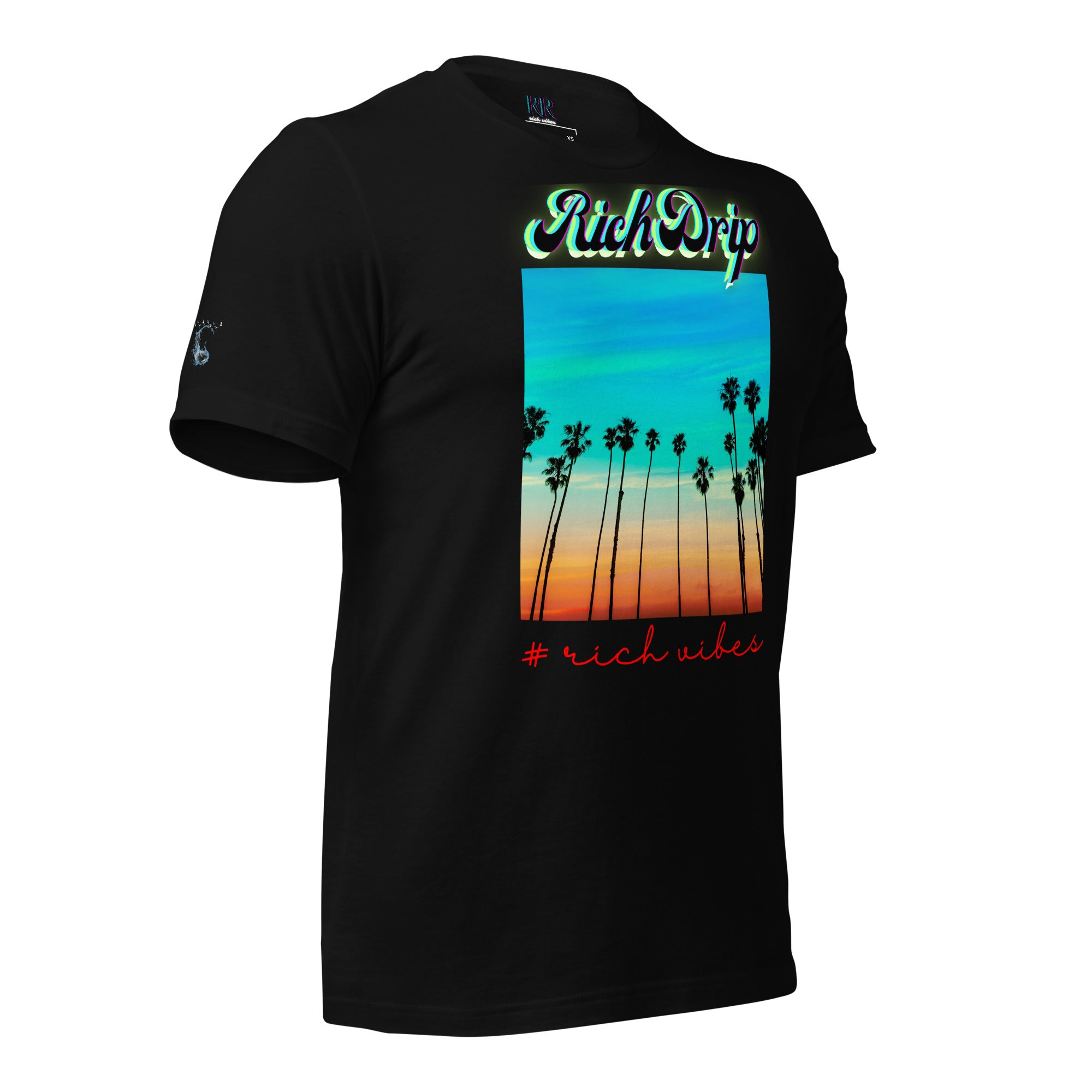 RV Rich Drip Multi Colored Beach Sunset Drip - Unisex t-shirt