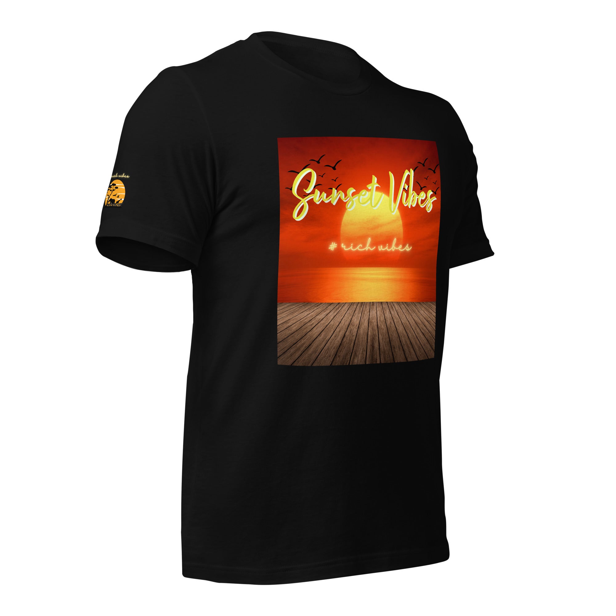 Rich Vibes Africa Sunset Vibes - Unisex t-shirt Black