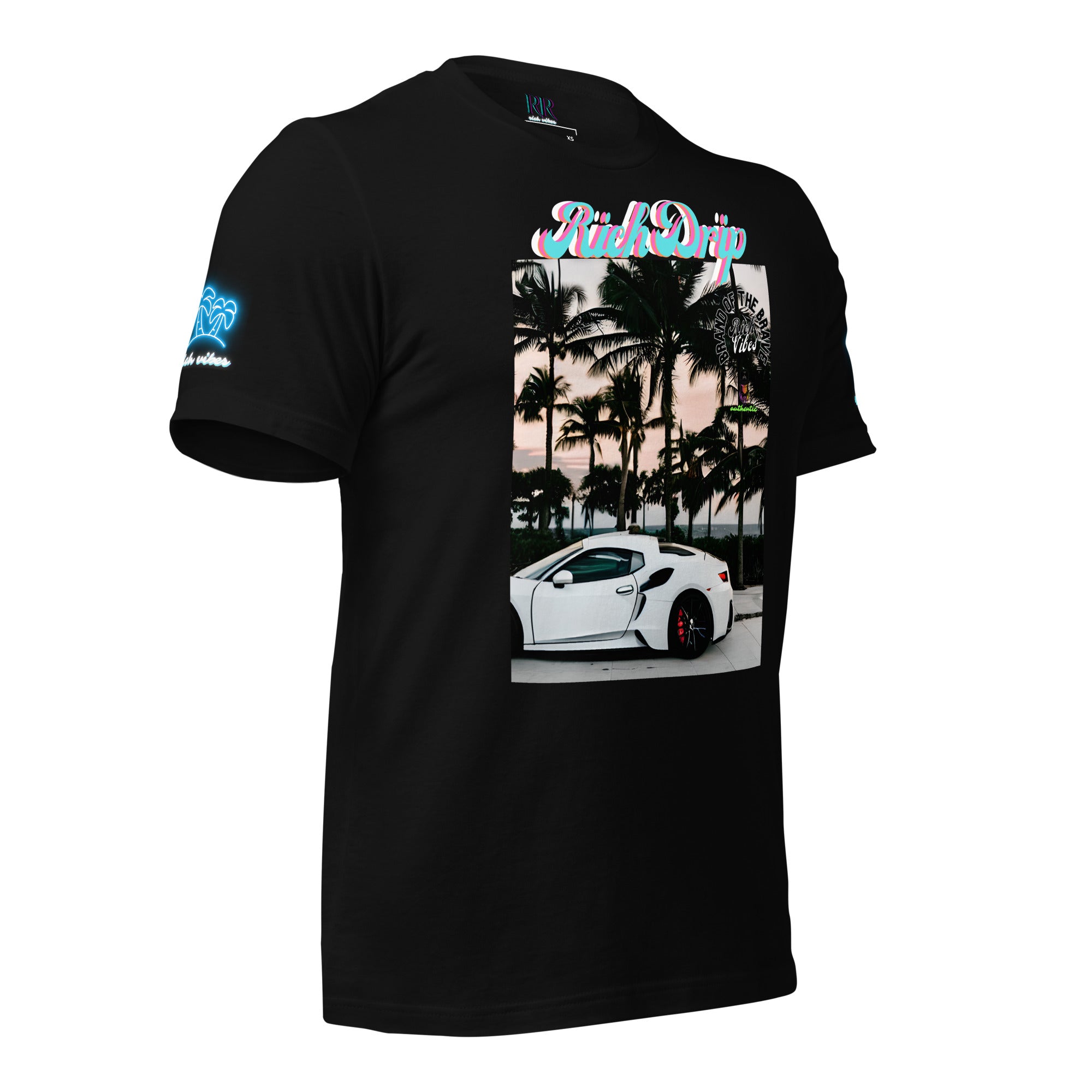 RV Rich Drip Brand Of The Brave Windy Palms White Motor Sport - Unisex t-shirt Black
