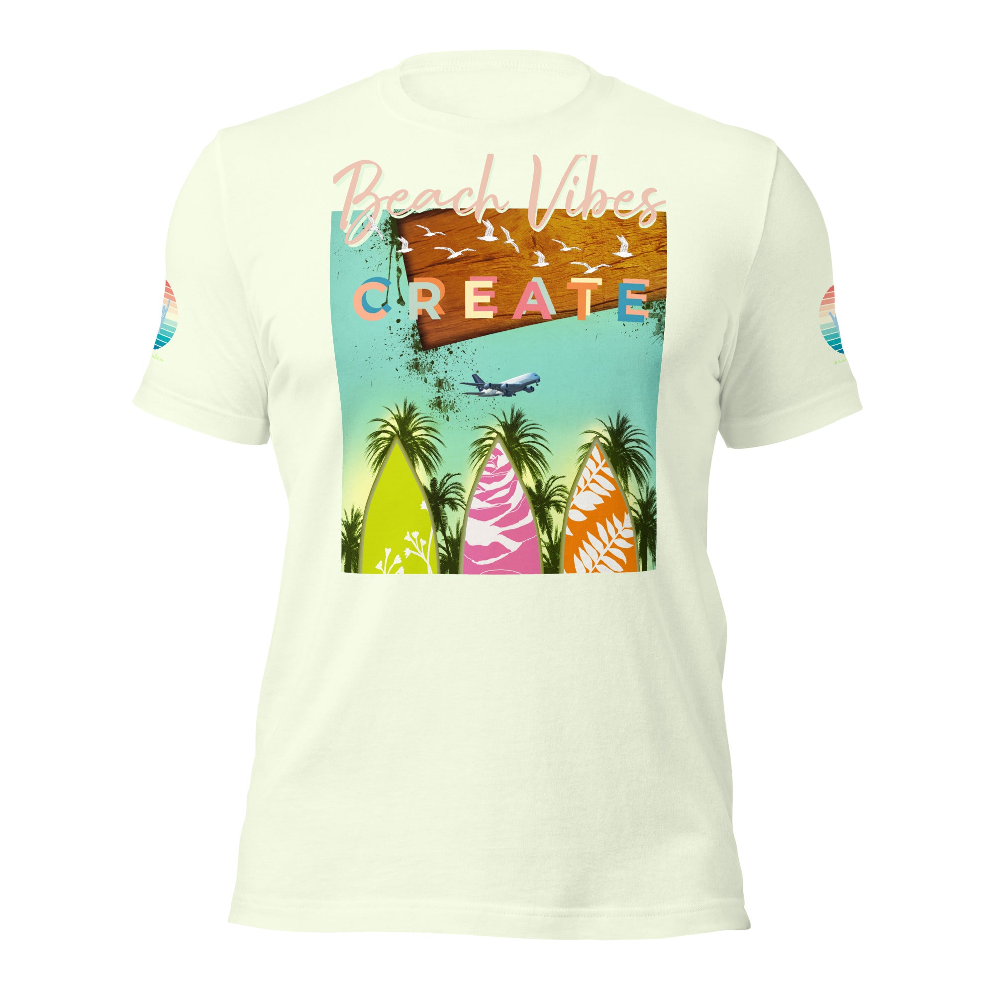 Sunset Vibes Beach Surf Creation 1.0 - Unisex t-shirt Pastel