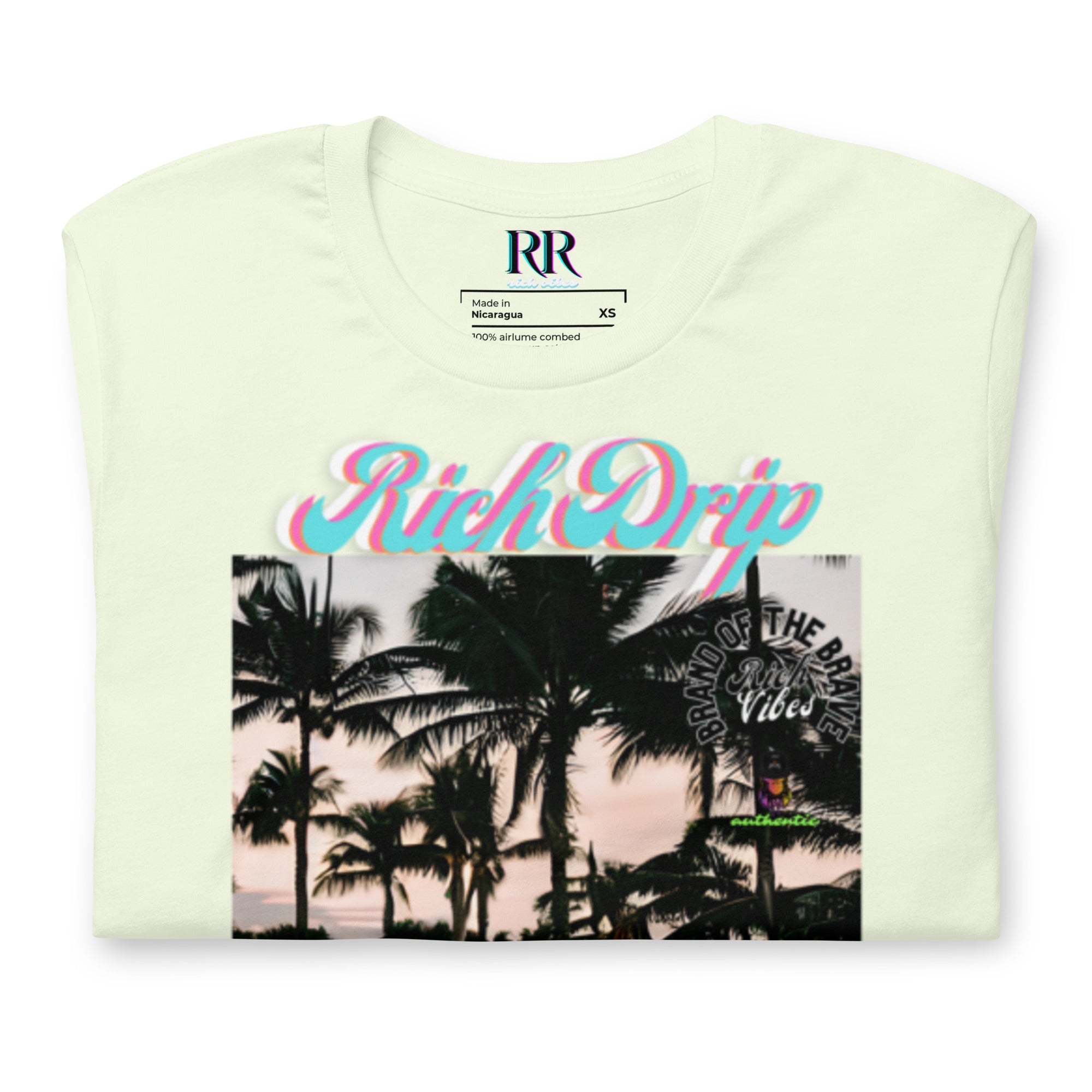RV Rich Drip Brand Of The Brave Windy Palms White Motor Sport Pastel - Unisex t-shirt