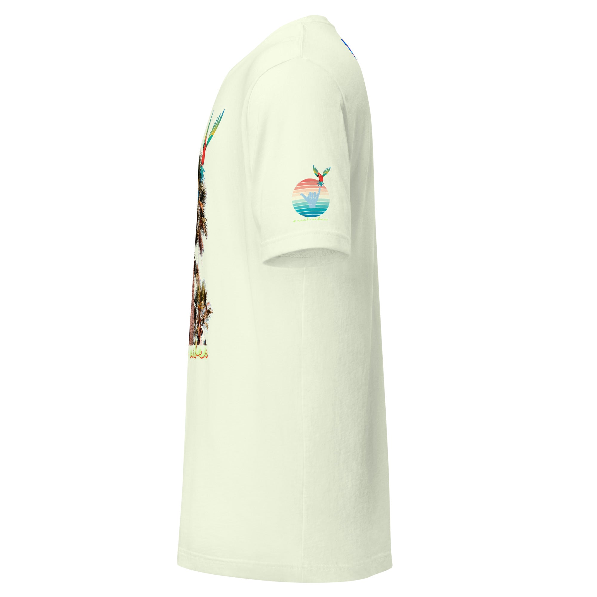 Rich Drip Volt Rich Vibes Colorful Palm Tree Silhouette Multi Colored Circle - Unisex t-shirt Pastel