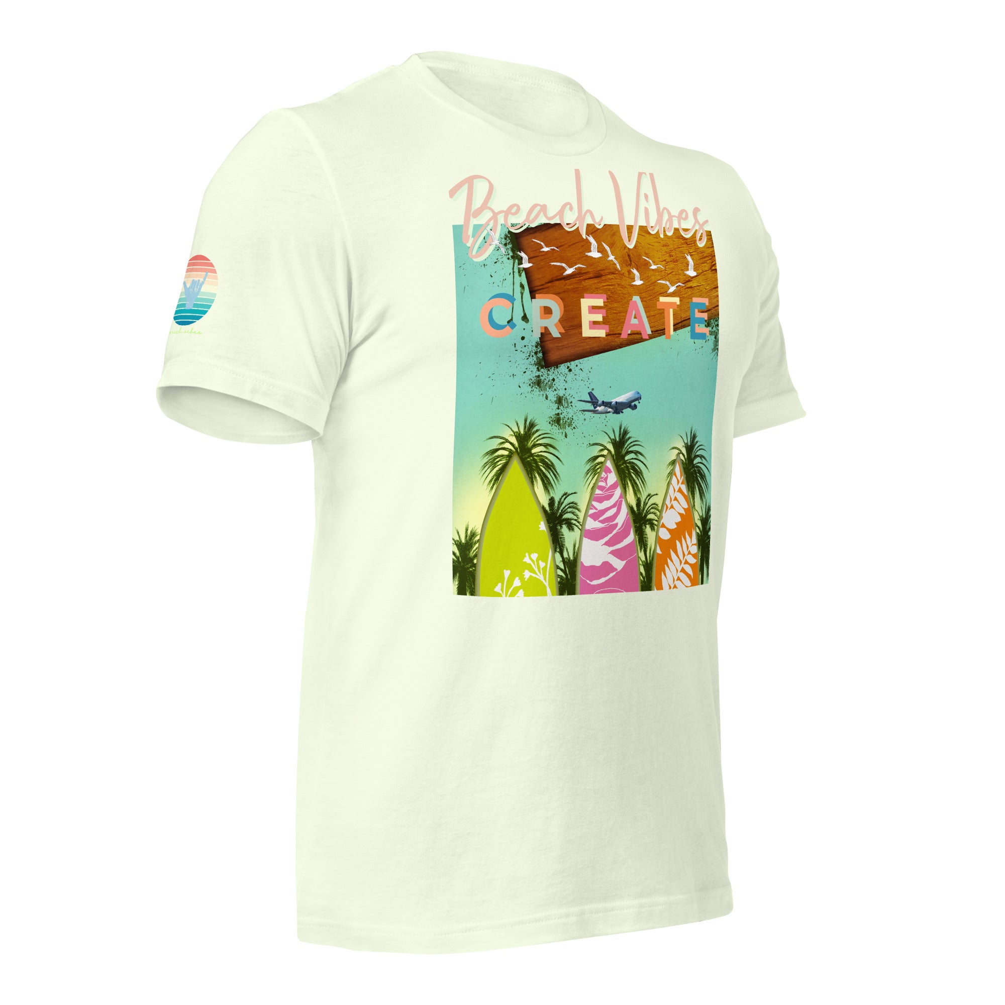 Sunset Vibes Beach Surf Creation 1.0 - Unisex t-shirt Pastel