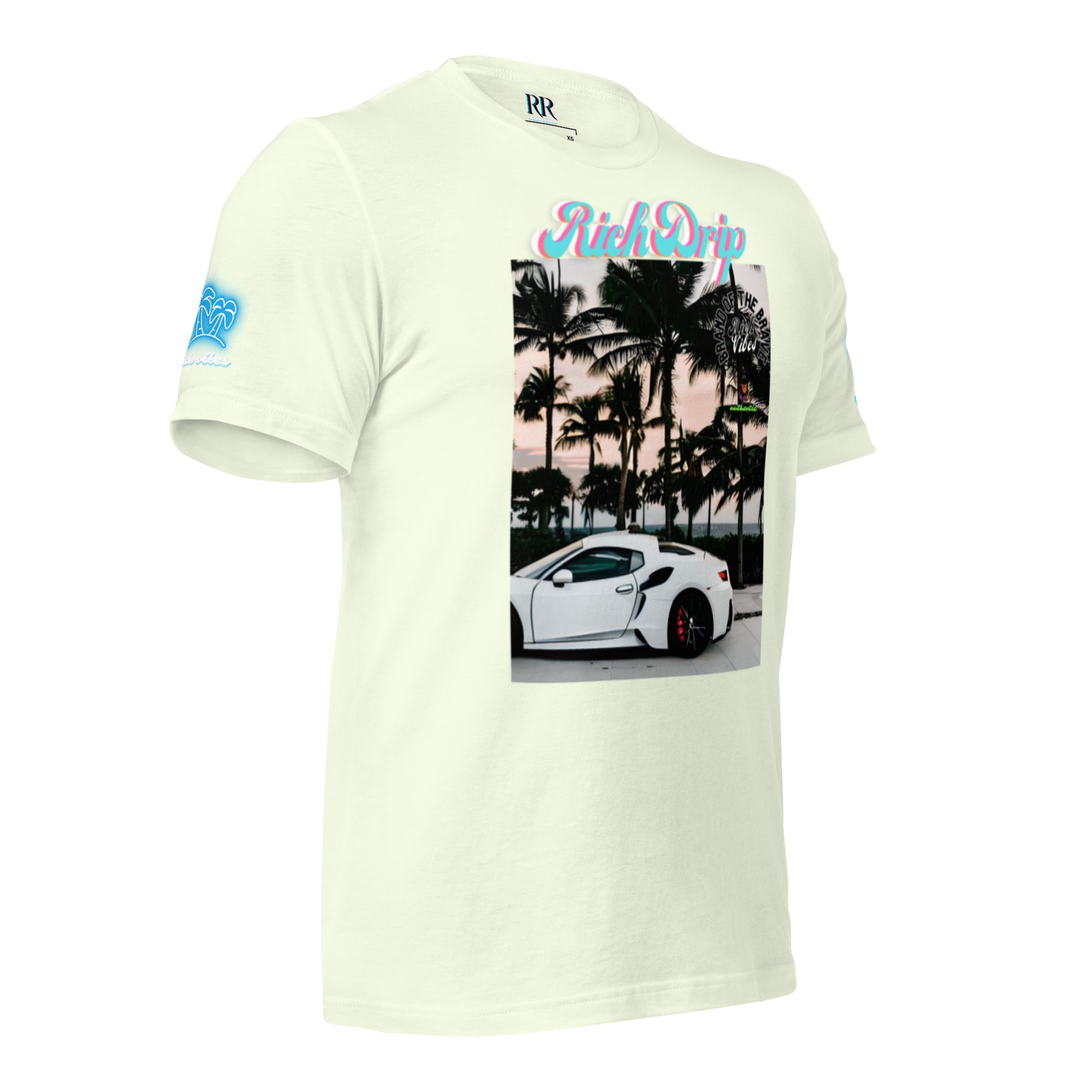 RV Rich Drip Brand Of The Brave Windy Palms White Motor Sport Pastel - Unisex t-shirt