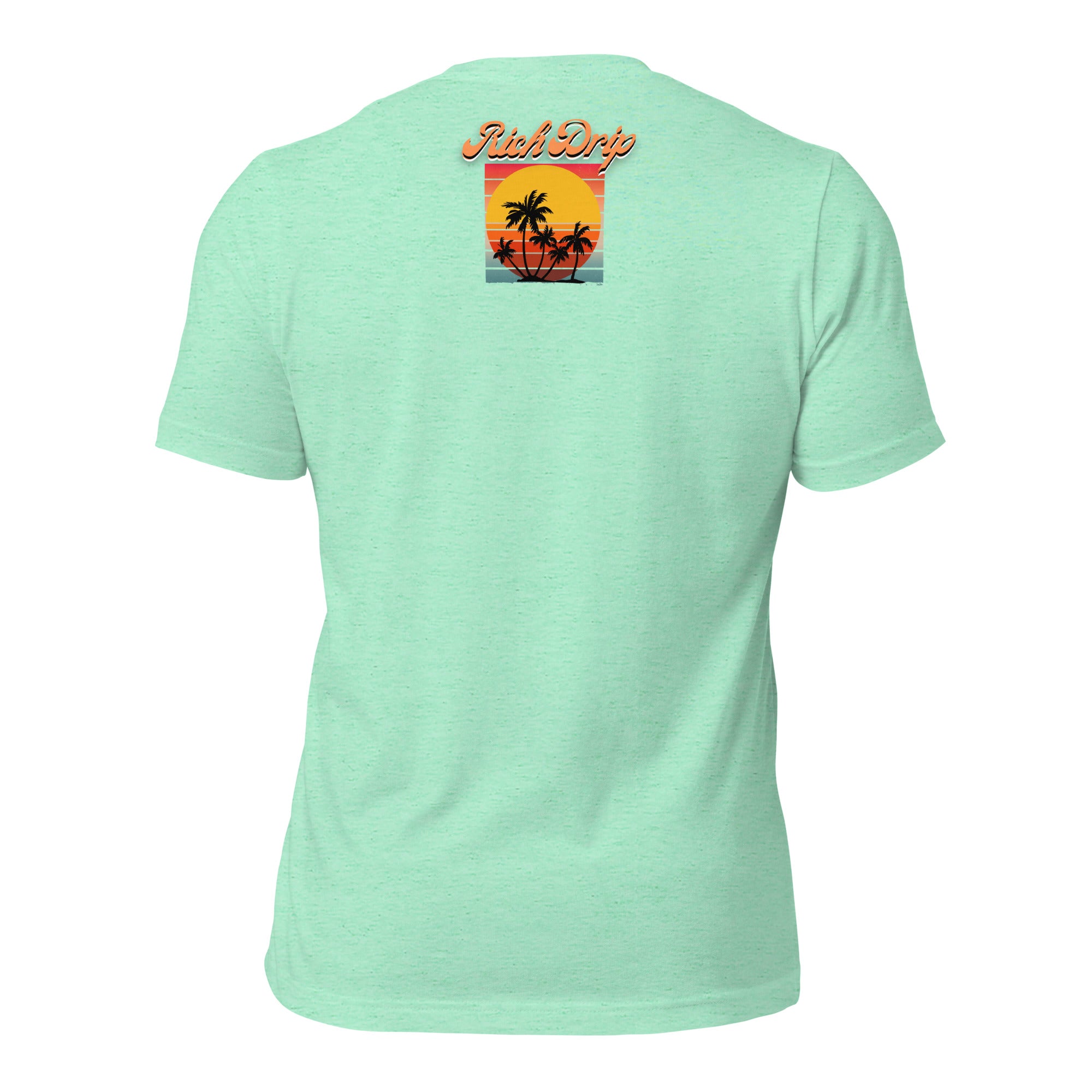 Rich Drip Orange Skull Palm Tree Sunset - Unisex t-shirt