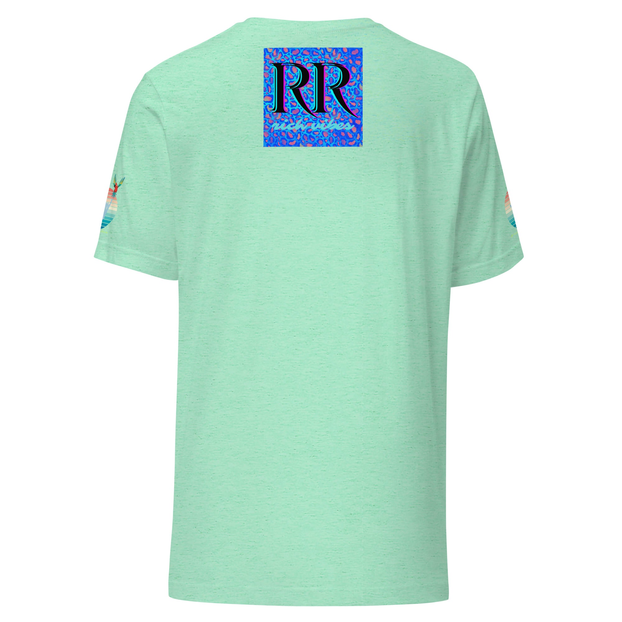 Rich Drip Volt Rich Vibes Colorful Palm Tree Silhouette Multi Colored Circle - Unisex t-shirt Pastel