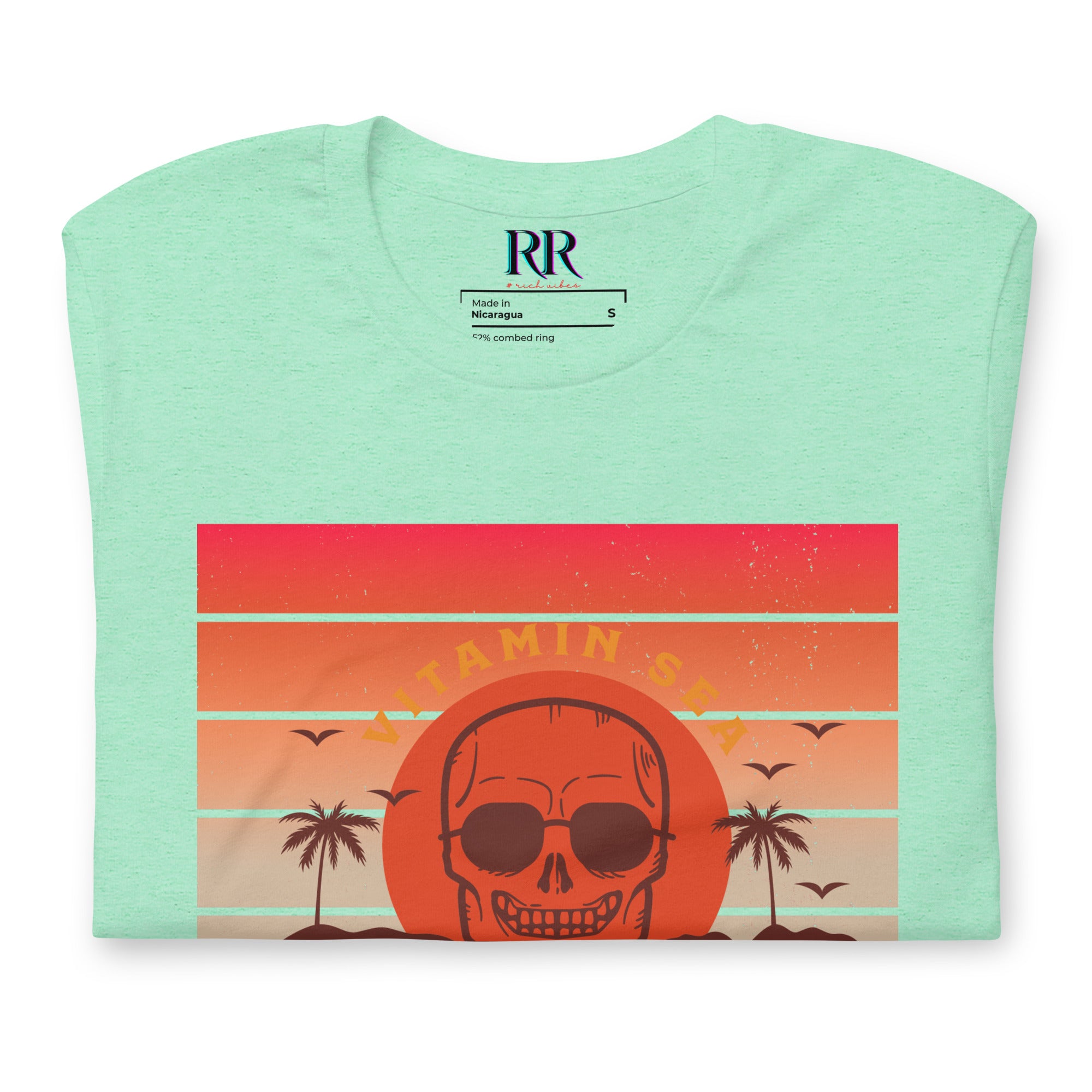 Rich Vibes Vitamin Sea - Unisex Staple T-Shirt | Bella + Canvas 3001 Pastel