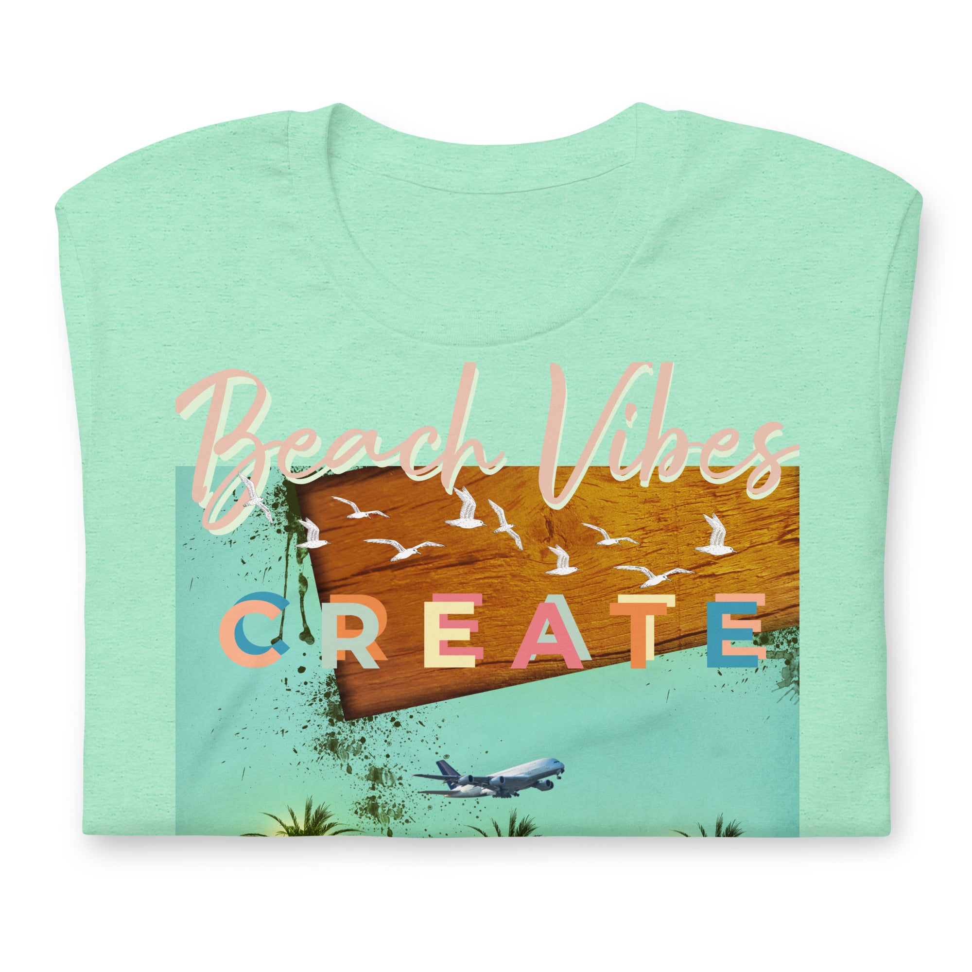 Sunset Vibes Beach Surf Creation 1.0 - Unisex t-shirt Pastel