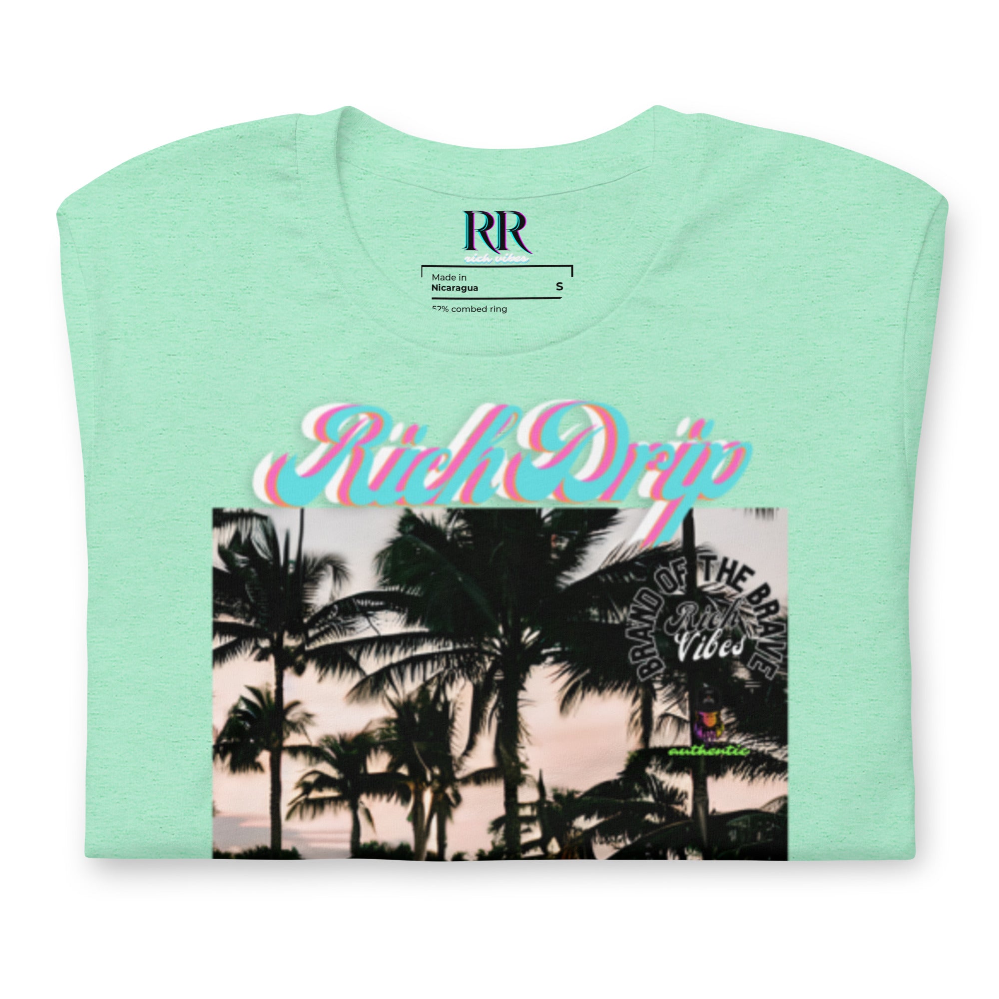 RV Rich Drip Brand Of The Brave Windy Palms White Motor Sport Pastel - Unisex t-shirt