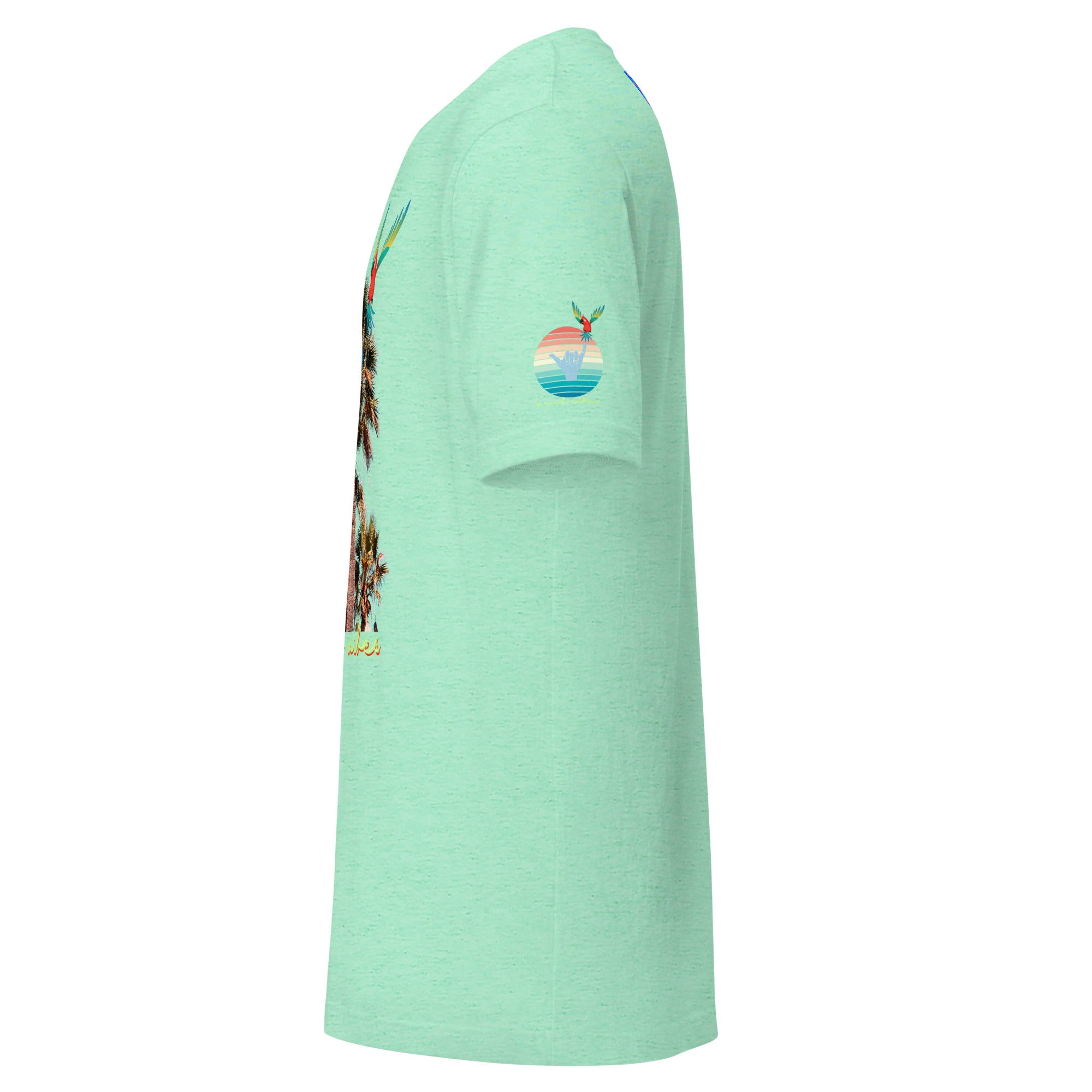 Rich Drip Volt Rich Vibes Colorful Palm Tree Silhouette Multi Colored Circle - Unisex t-shirt Pastel