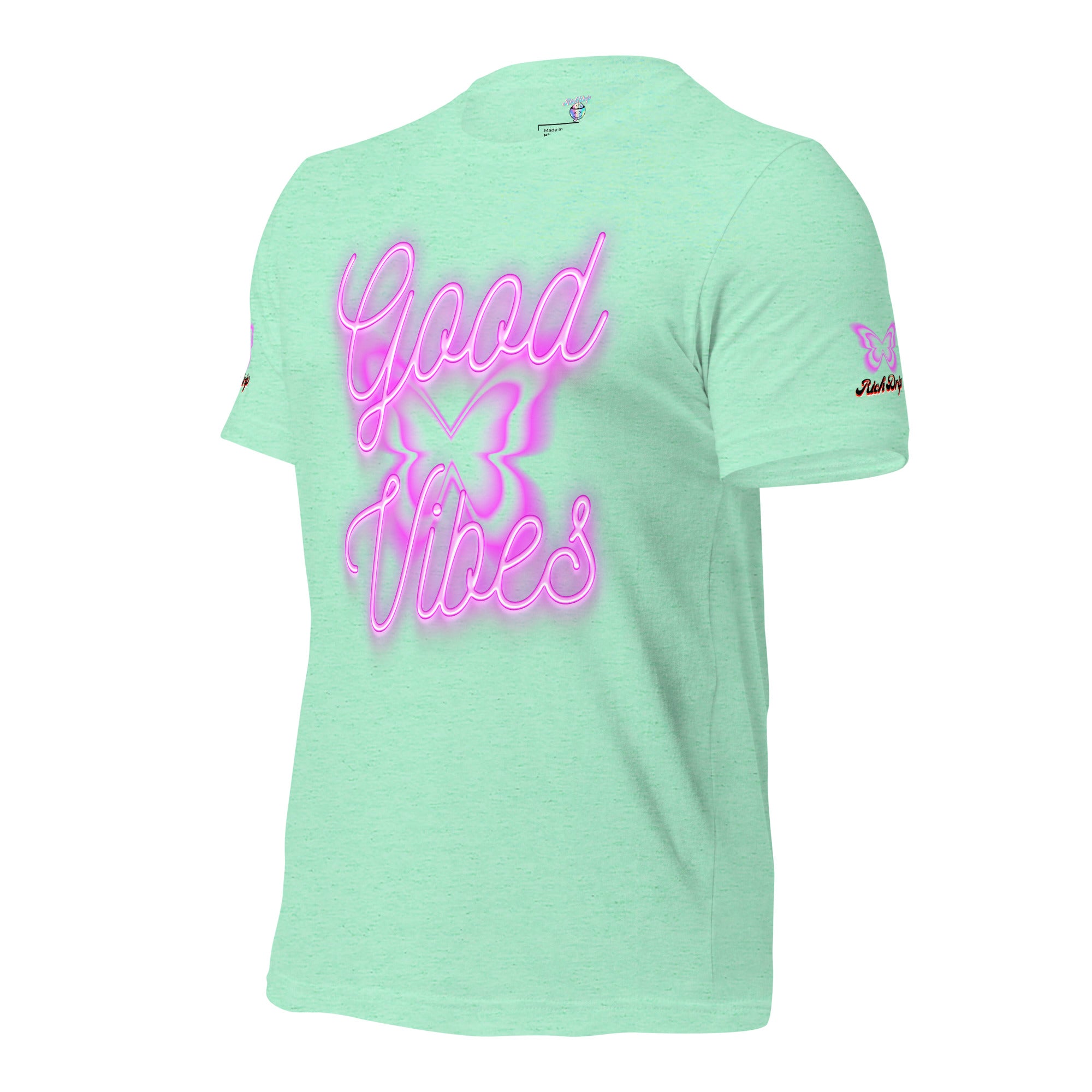 Rich Good Vibes Purple ButterFly "Enjoy Every Moment" - Unisex t-shirt