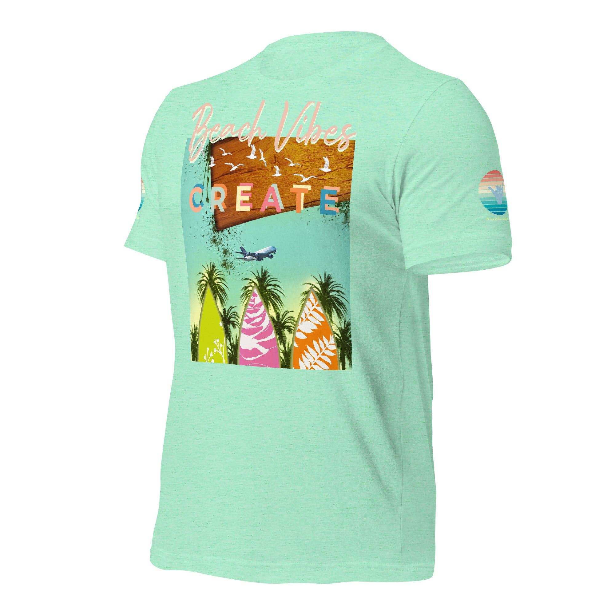 Sunset Vibes Beach Surf Creation 1.0 - Unisex t-shirt Pastel