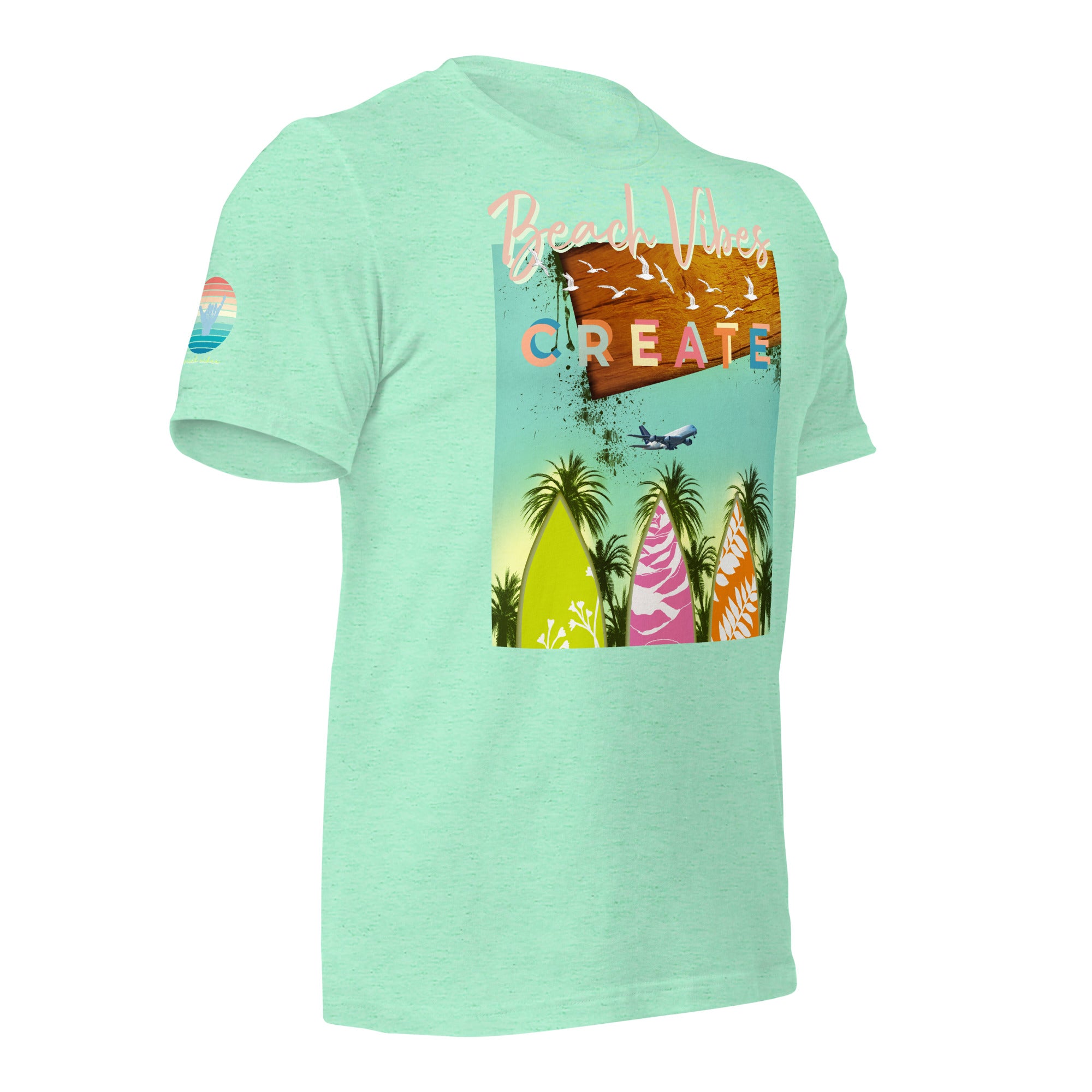 Sunset Vibes Beach Surf Creation 1.0 - Unisex t-shirt Pastel